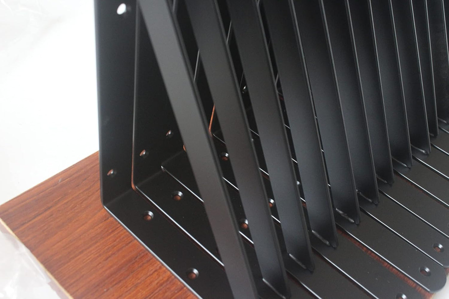 32 Pack L11 x H 8" Black Heavy Duty Shelf Brackets with Screws Metal Shelf Brackets Shelf Support Angle Brackets for Shelves L Brackets Heavy Duty Floating Shelf