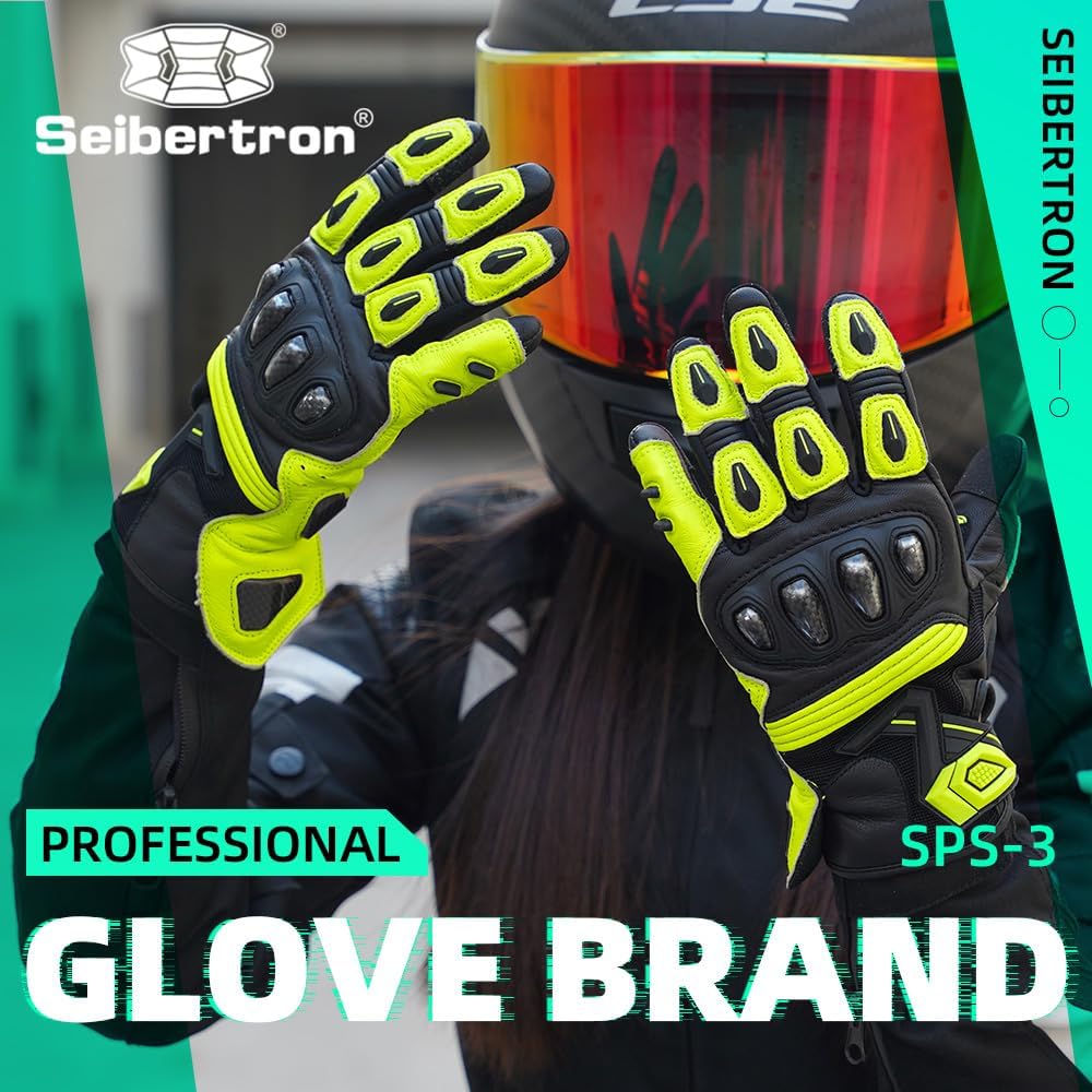 Seibertron SPS Series Touchscreen Motorcycle Motocross BMX ATV MTB Bicycle Cycling Full or Half Finger Gloves Adult and Youth
