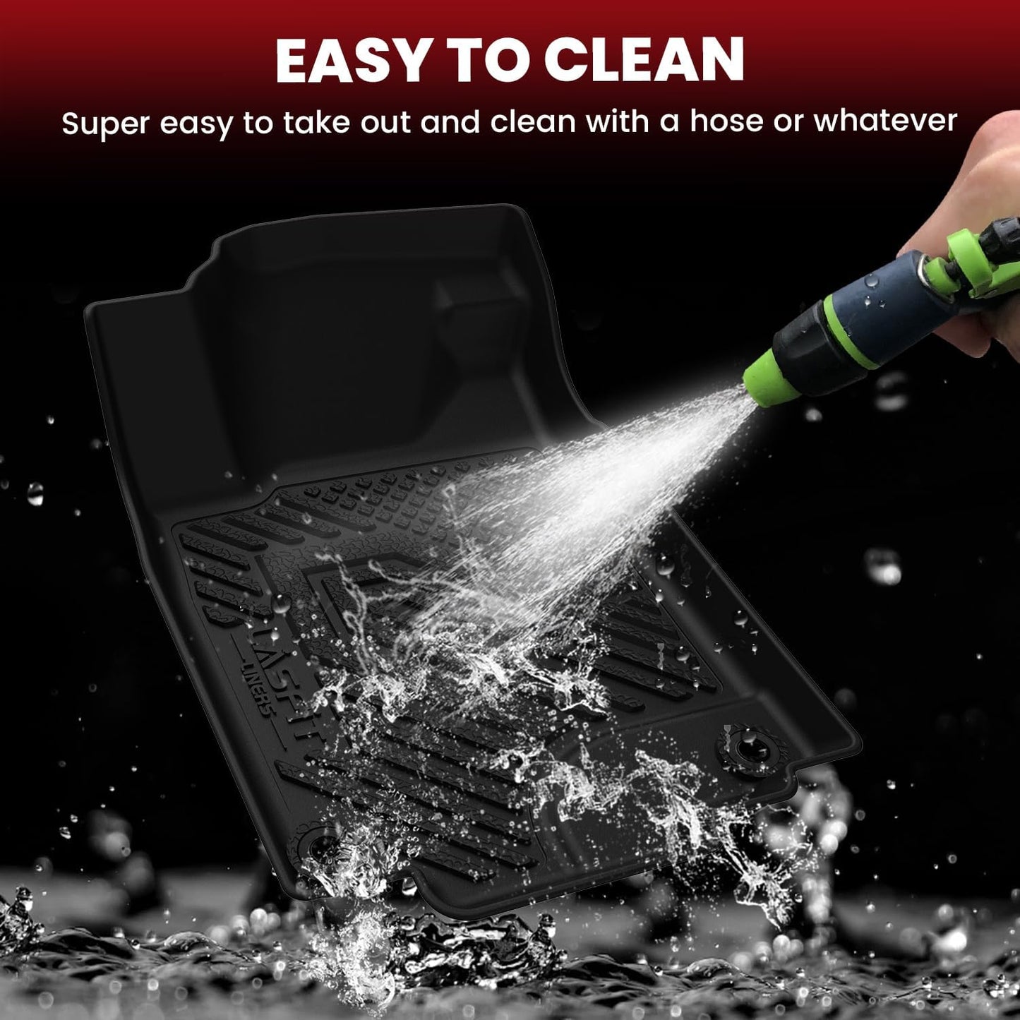 LASFIT Floor Mats & Trunk Mat for Honda CR-V CRV 2012-2016 EX & LX & SE & No Subwoofer, Custom Fit All Weather Protection TPE Floor Liner,1st & 2nd Row & Trunk Liner, Black (Not Fit EX-L & Touring)