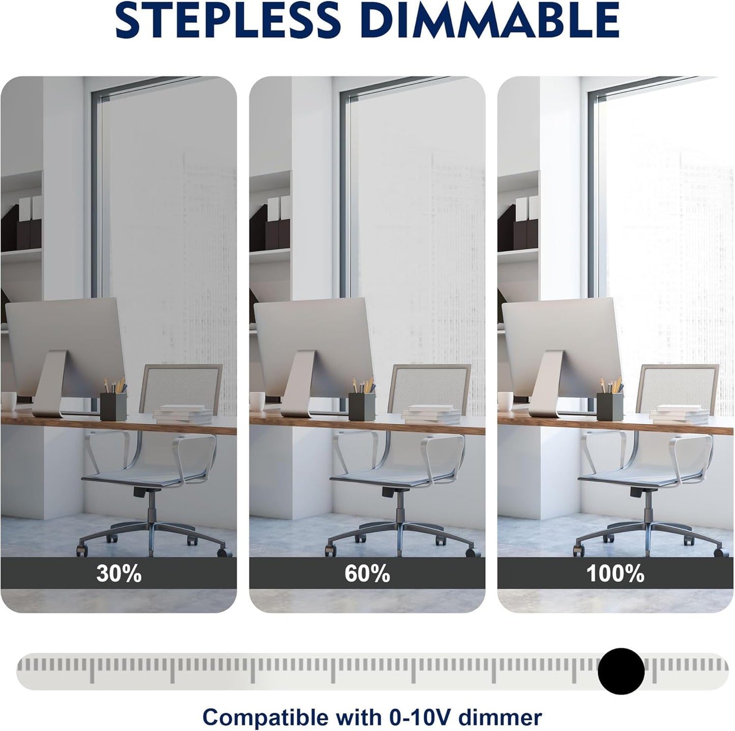 4FT LED Linear Light, 40W Down 15W Up Light, 3000/3500/4000/5000K CCT Selectable, Commercial Linear Lighting Fixture for Office, Dimmable Suspended Shop Lighting,1 Pack