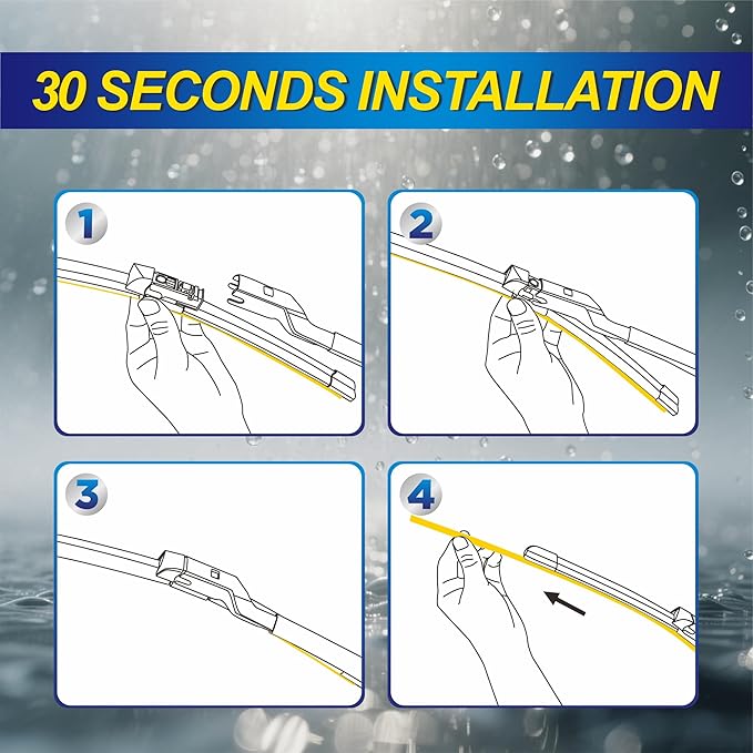 5 PLUS® Silicone Windshield Wiper Blades Replacement for 2024 2023 2022 2021 2020 2019 SUBARU Forester Wiper Blades(Set of 3),Automotive Replacement Windshield Wiper Blades-26"/17"/14"