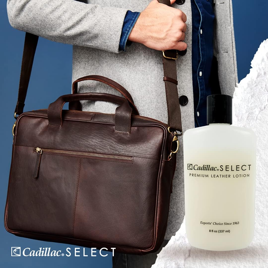 Cadillac Select Leather Lotion Cleaner and Conditioner- For Handbags, Sofas, Jackets, Furniture, Purses, and More