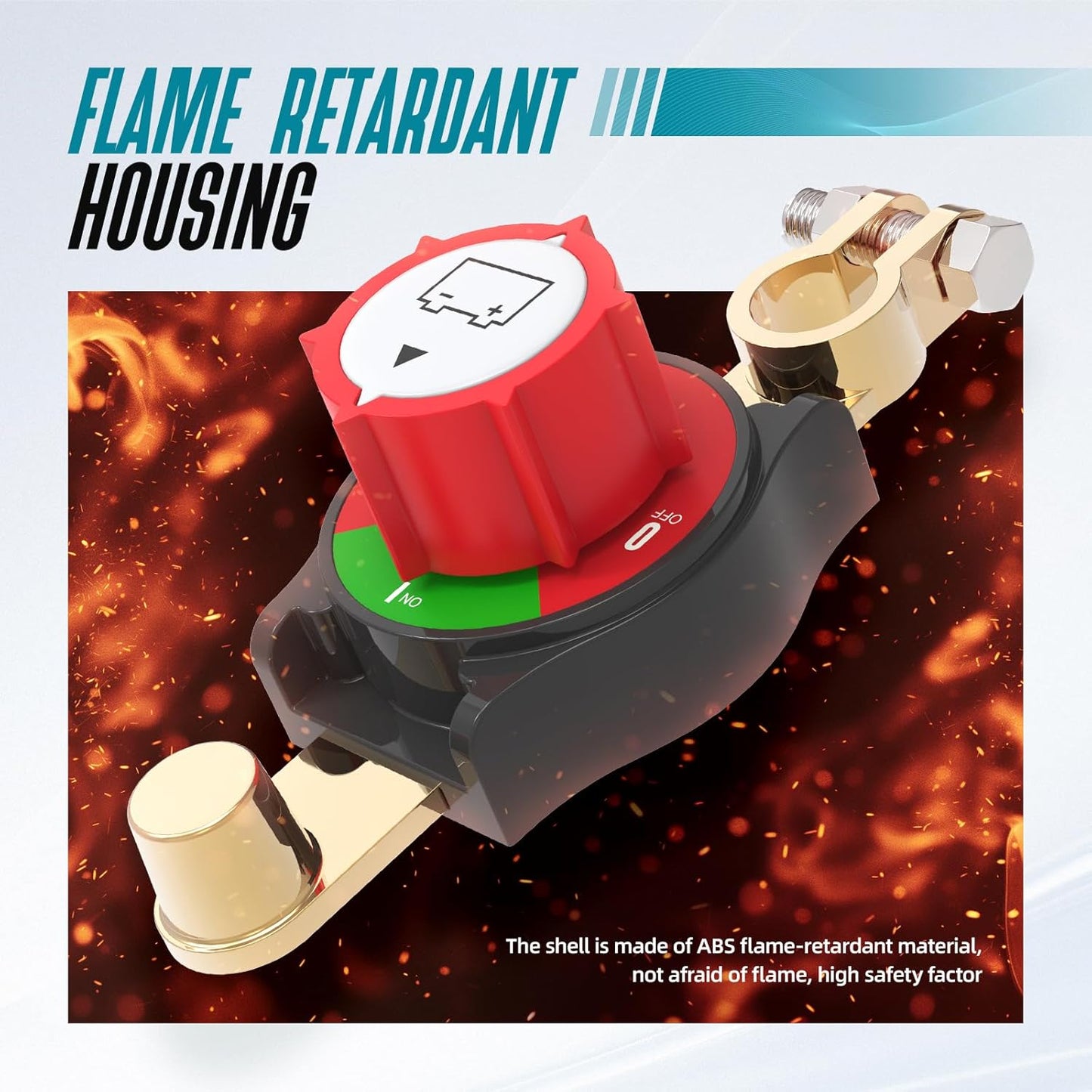 Top Post Battery Disconnect Switch On/Off 275A 12-48V Battery Power Cut Off Switch for Car Vehicle RV and Boat