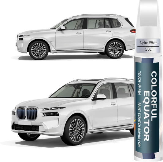 Alpine White(300) Touch Up Paint for BMW, Car Paint Pen Scratch Repair Two-In-One Touch Up Paint, Premium Car Scratch Remover for Deep Scratches