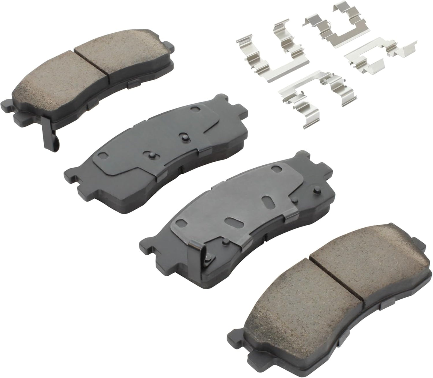 Premium Semi-Metallic Front Brake Pads (1001-0889M) Compatible with Kia Rio 2003-2005, Kia Sephia 2001-2001, Kia Spectra 2001-2004