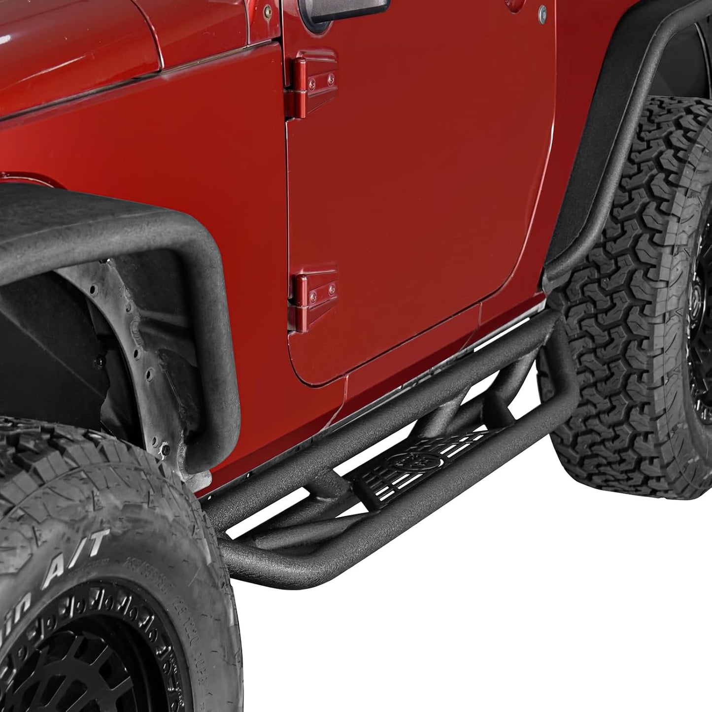 u-Box JK 2-Door Side Steps Running Boards, Drop Tubular Nerf Step Bars w/Non-Slip Pad for 2007-2018 Jeep Wrangler JK 2-Door