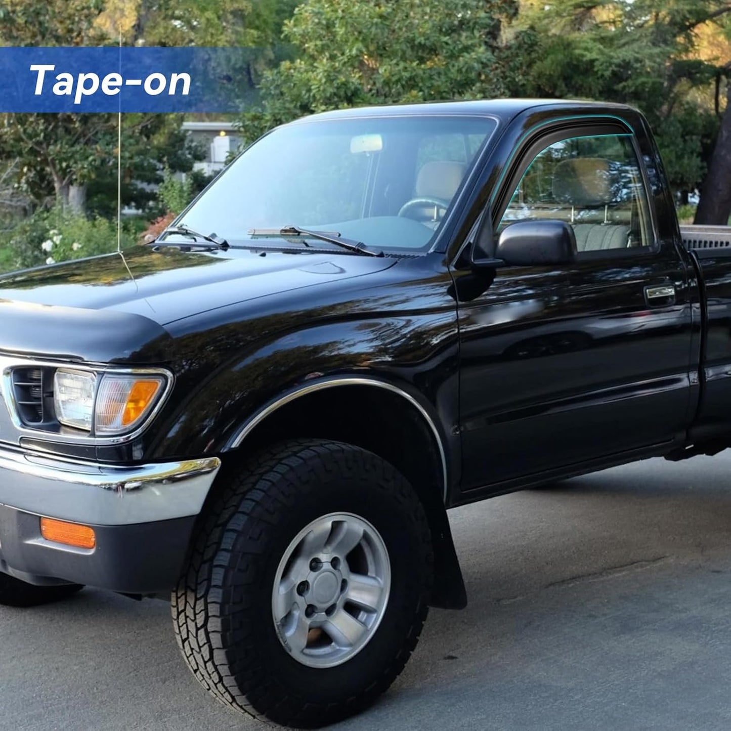 Window Visors Rain Guards for 1995-2004 Toyota Tacoma Regular Cab, Out-Channel Window Vent Wind Deflectors Visors Shades for 95-04 Tacoma Standard/Access Cab, 2PCS