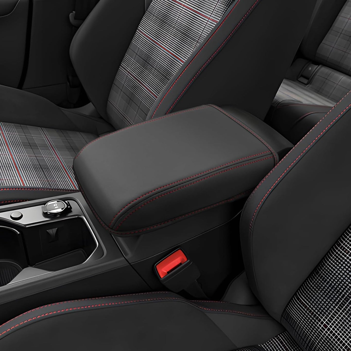 CDEFG for Volkswagen Golf R VW GTI Golf 8 MK8 2020-2025 Center Console Cover Armrest Box Cover for Golf R/GTI Golf8 Accessories Console Arm Rest Protector