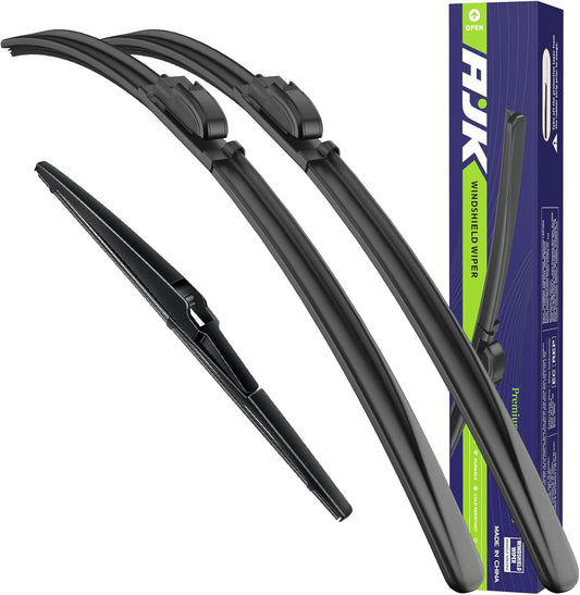 AJK Wiper Blades for Hyundai Kona 2018 2019 2020 2021 2022 2023, 2 Piece All Weather OEM Quality Automotive Replacement Windshield Wiper Blades for My Car