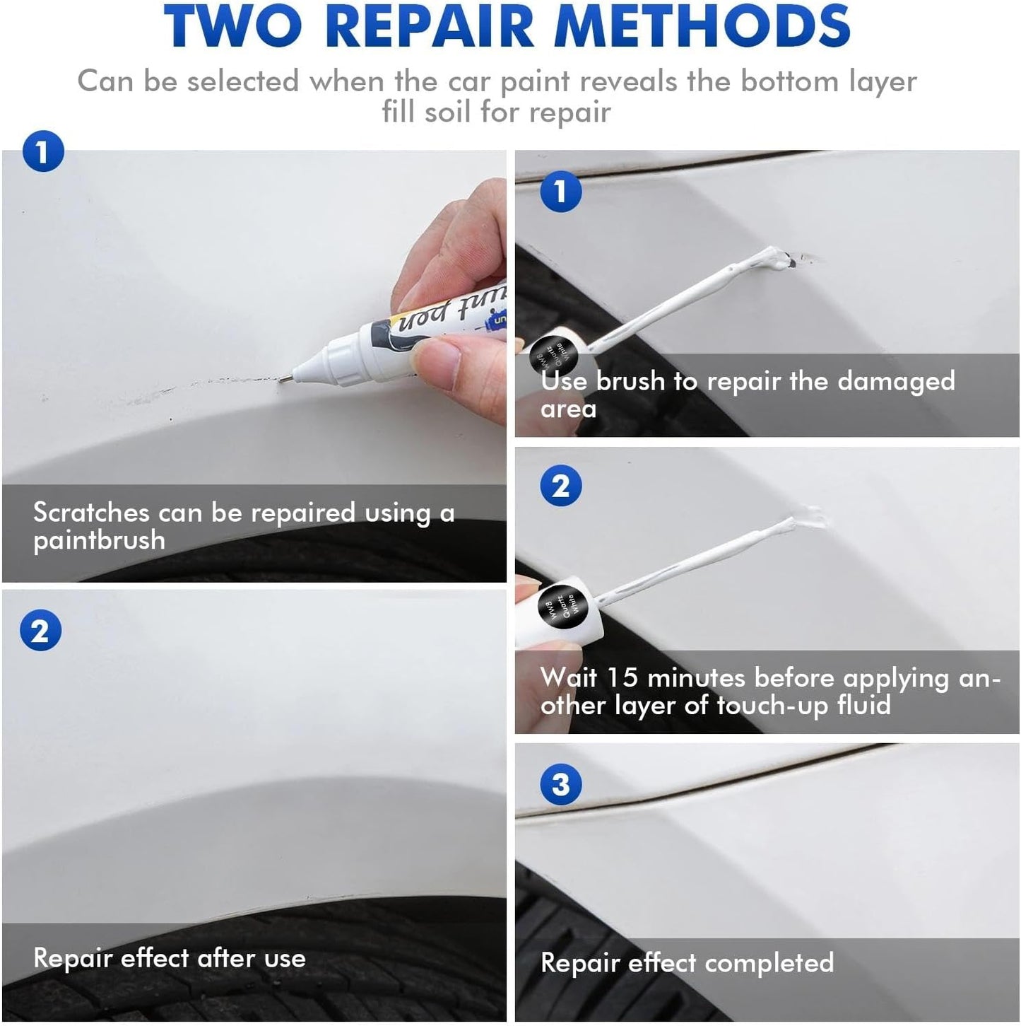 Black Noir (NKA/S3B) Touch Up Paint Compatible with Hyundai, DIY Car Paint Scratch Repair, Automotive Paints, Quick & Easy Fix Scratch Repair for Tucson/Elantra/Venue/Santa Fe/Ioniq