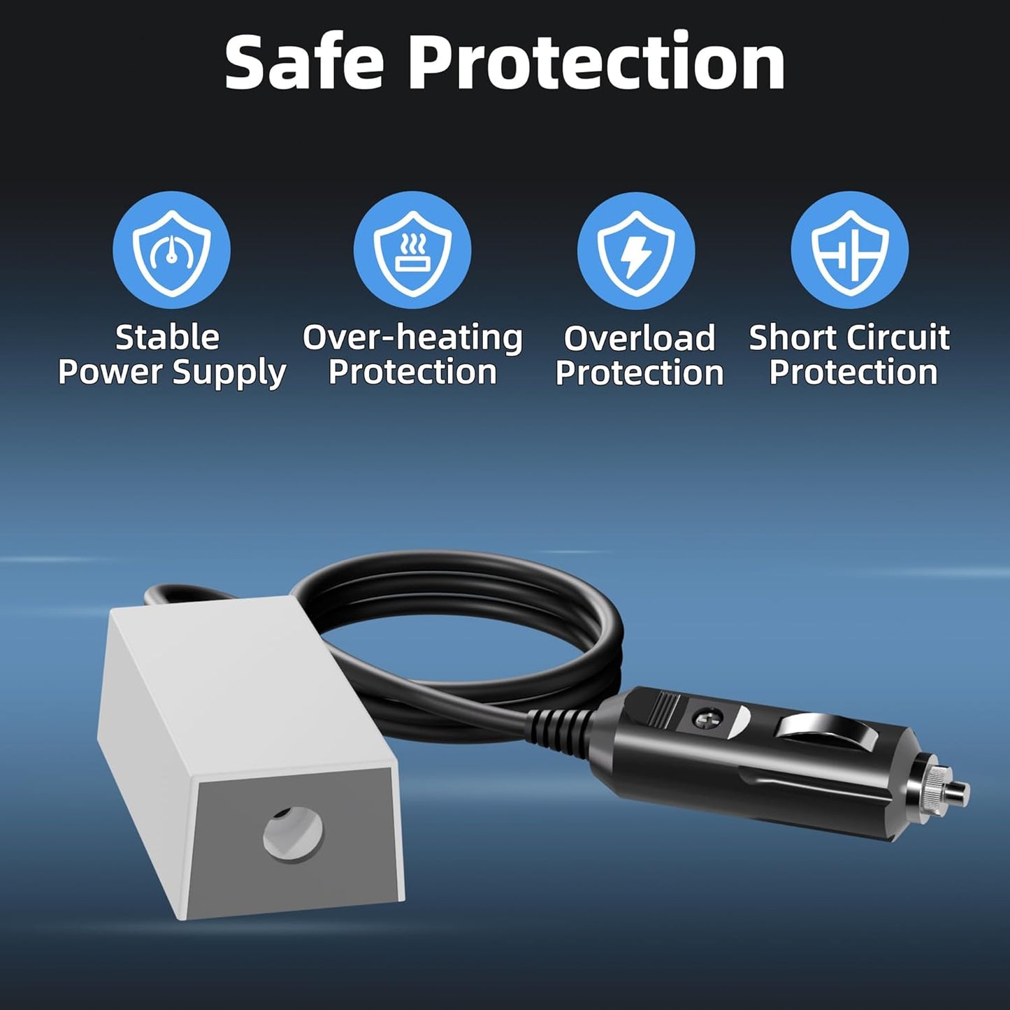 DAIERTEK Starlink Mini Adapter, 36V 1.67A Output, 12V-36V Input, Black, 19 AWG Power Cord, Car Charger, Waterproof, Portable