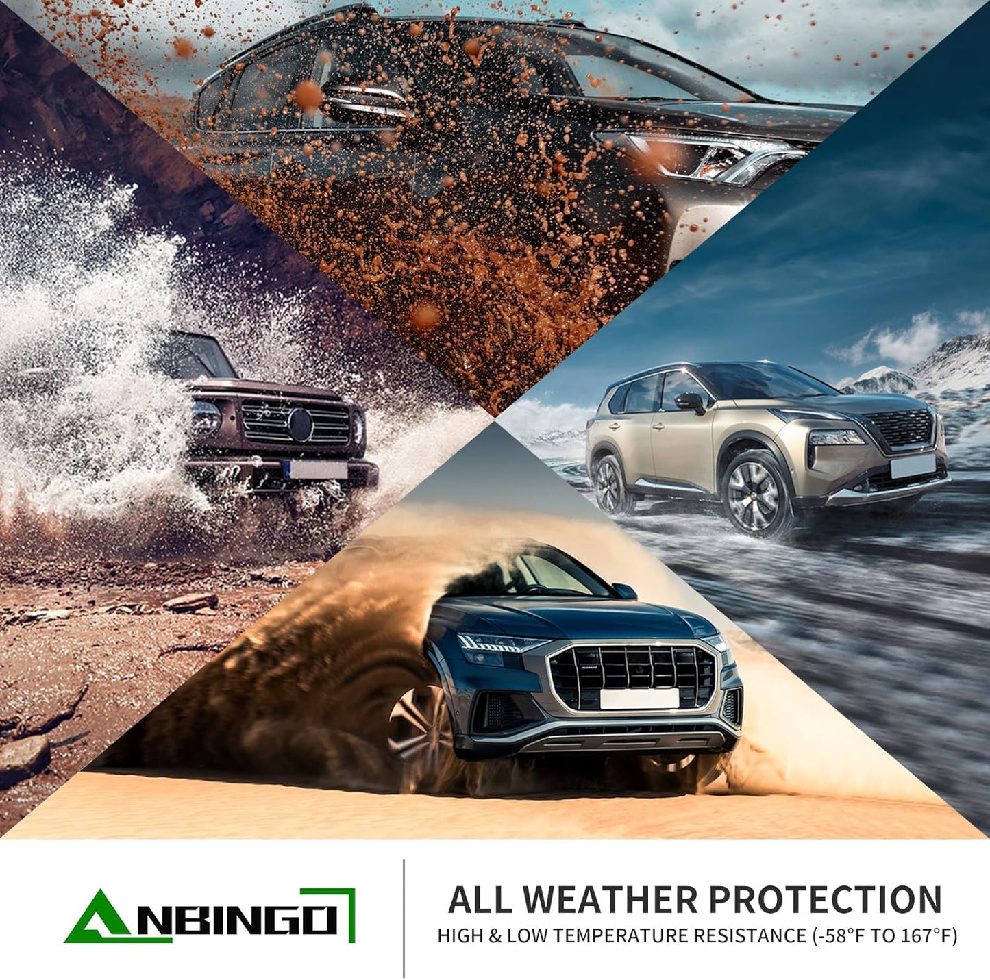 ANBINGO- Floor Mats Custom for Range Rover Sport 2014-2022 (Only for Range Rover Sport) All Weather Range Rover Sport Mats, Rover Sport Floor Mat,Range Rover Sport Accessories - Black