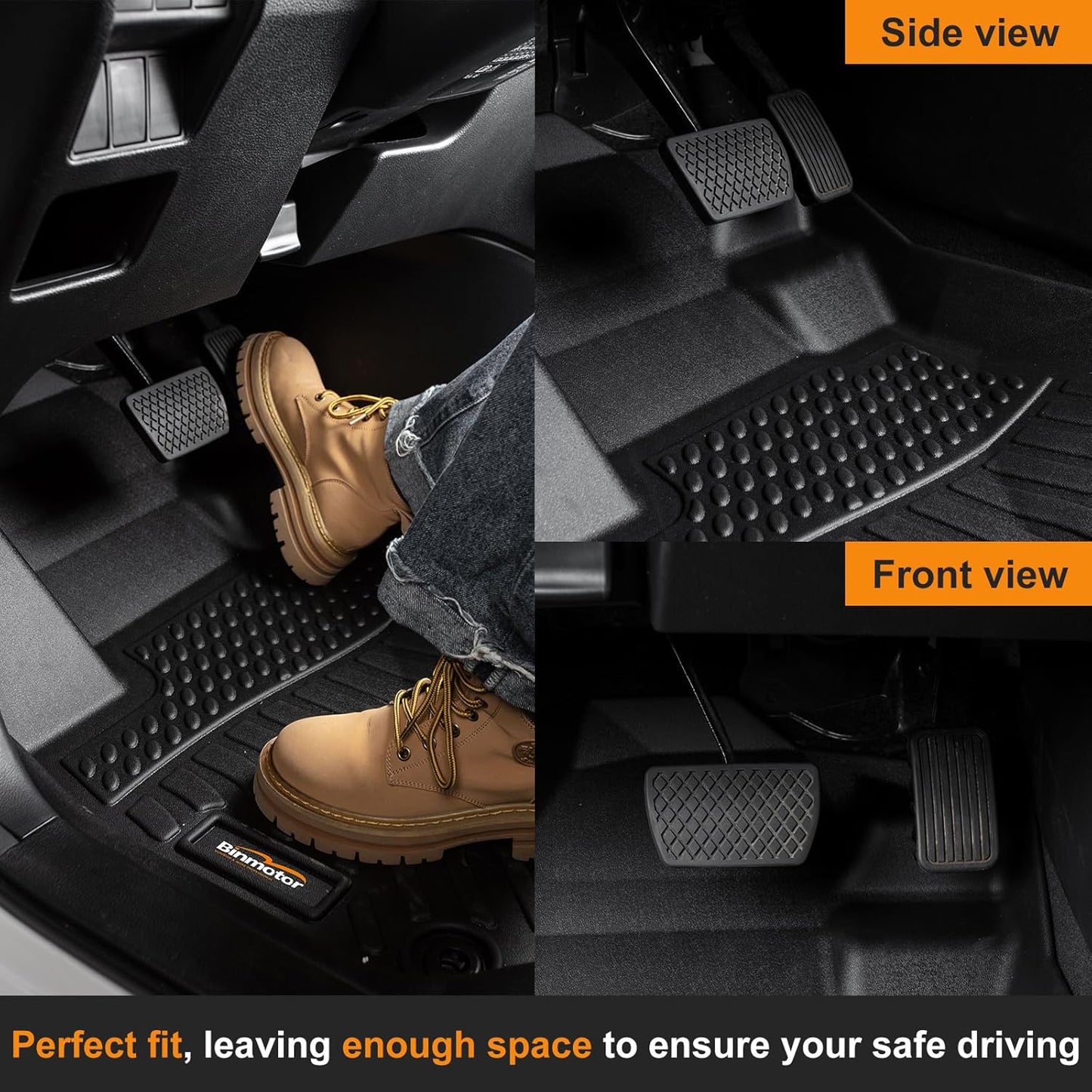 Binmotor-Floor Mats for Ford Escape 2009-2012, for Mazda Tribute & Mercury Mariner 2009-2011, TPE All Weather Mats Rubber Floor Mat for Escape, Car Mats for Mazda Tribute & Mercury Mariner