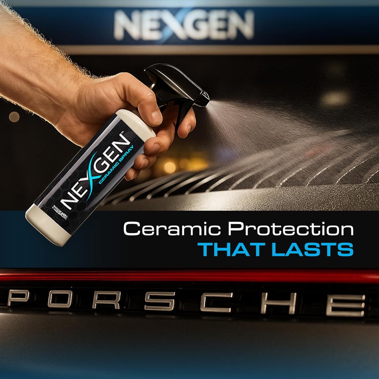 Nexgen Ceramic Spray Silicon Dioxide — Easy to Apply, Ceramic Coating Spray for Cars — Professional-Grade Protective Sealant Polish for Cars, RVs, Motorcycles, Boats, and ATVs — 16oz