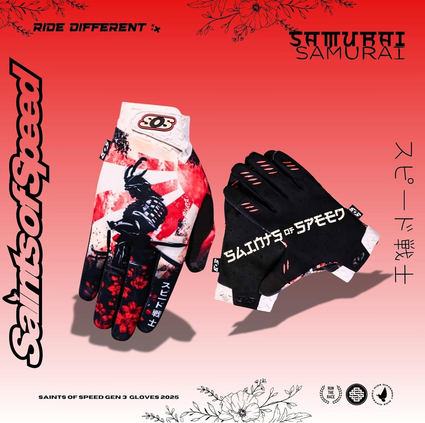 Saints of Speed Dirt Bike Gloves – Motocross, Mountain Bike, Motorcycle, BMX, Jetski, Sim, Karting, Airsoft, Paintball, Driving & Racing Bike Gloves + Phone & Touch Screen Capable