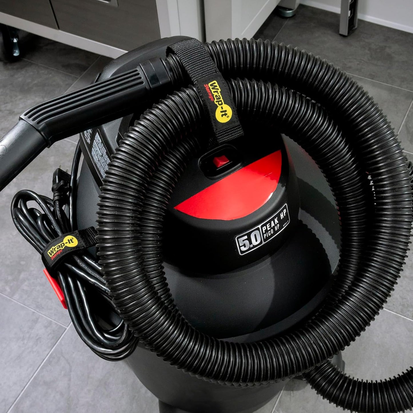 Quick-Straps by Wrap-It Storage - Assorted 20-Pack Black - Hook and Loop Hose and Cable Organizers