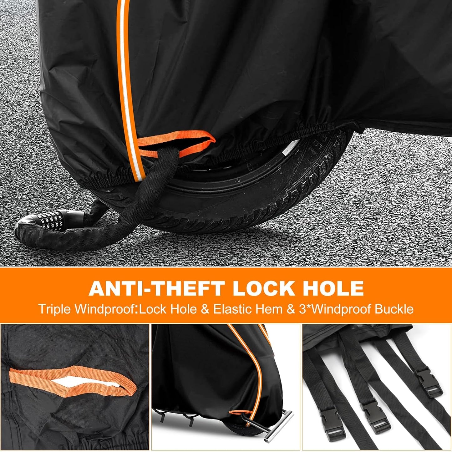 420D Motorcycle Cover for Sport Model Harley Davidson Sportster S, Sporster 883, Nightster Special, Superlow, Superlow 1200T, 1200 Custom,Outdoor Bike Cover Windproof Heavy Duty Waterproof Protection