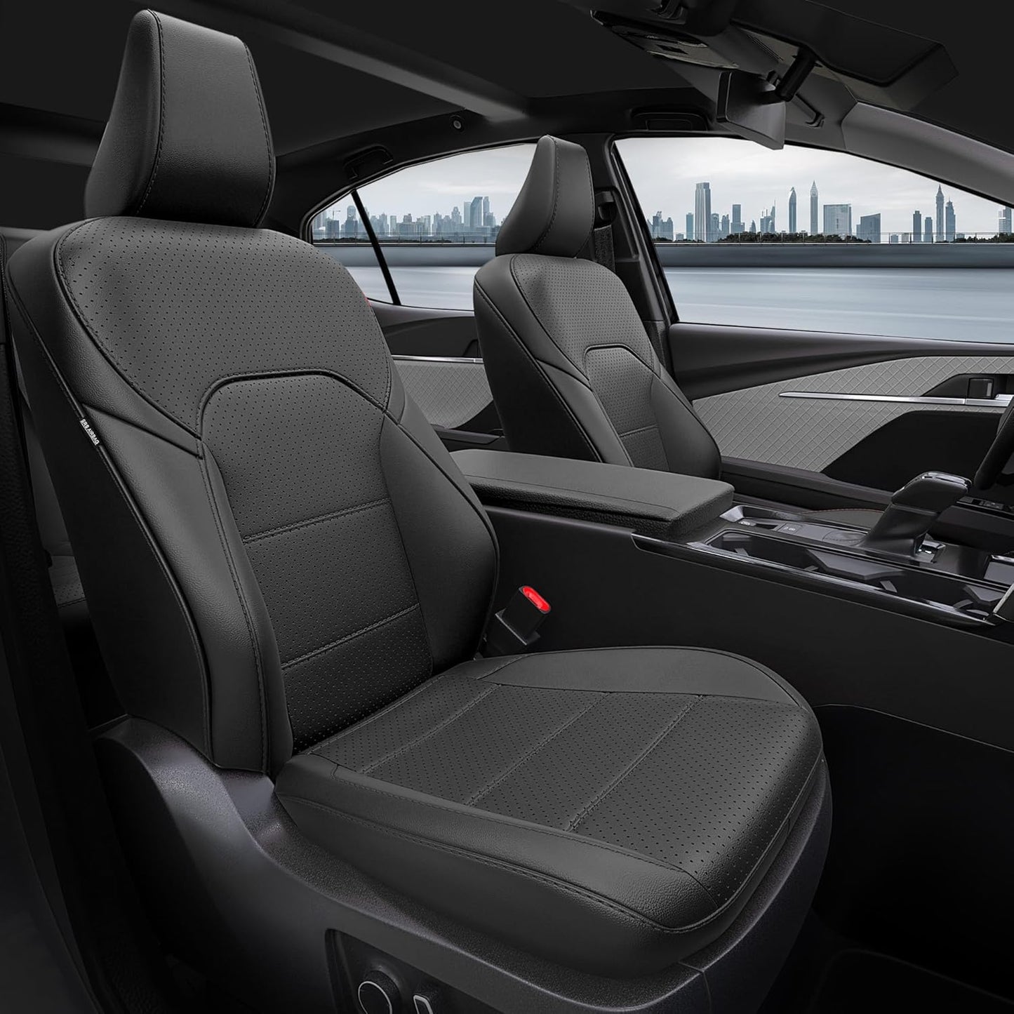 for Toyota Camry Seat Covers XLE XSE 2025 - Custom Fit Car Seat Covers Full Set, Leather Seat Covers for Cars, Waterproof Car Seat Cover, Black