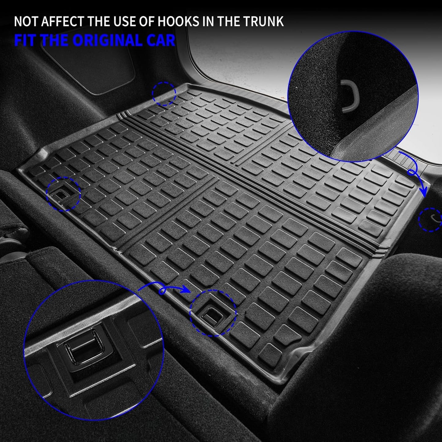 Rongtaod Cargo Mat Compatible with 2023 2024 2025 2026 Honda CRV (Include Hybrid) Cargo Liner Trunk Mat TPE All Weather Trunk Liner Honda CR-V Accessories (Fit Upper Deck, Trunk Mat)