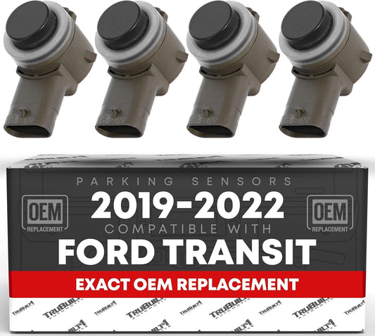 T1A Car Parking Sensors - 4 Pieces - Compatible with 2019-2022 Ford Transit - Front or Rear Bumper Parking Aid Sensor, Backup Reverse Parking Assist Kit - OEM JU5Z15K859B