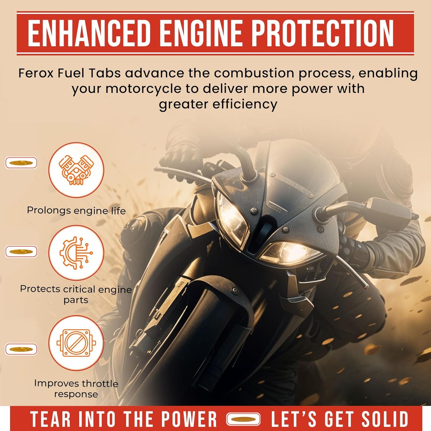 Ferox – Performance Fuel Catalyst | Not an Additive, It’s an Advantage | Total Combustion Control | Race Gas Feel, Fraction of The Price | Any Fuel, Any Engine | 1 Tab = 8 GAL