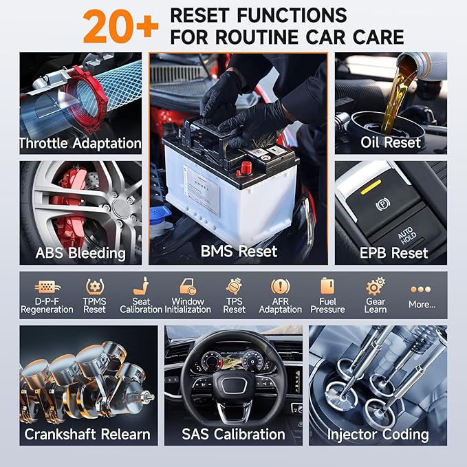 FOXWELL NT710 Scan Tool fit for BMW, Full-System Diagnostic Tool with Bi-Directional Control, All Reset Services, Battery Registration & ECU Coding fit for BMW/Mini/RR, Lifetime Free Update