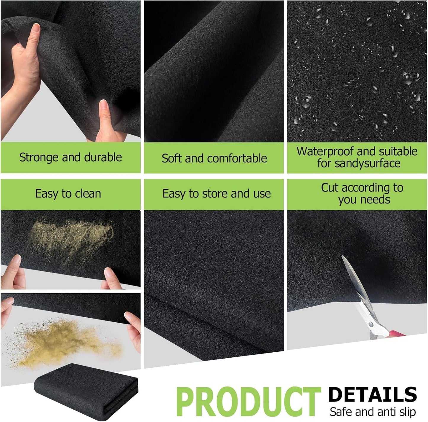 Outdoor Storage Shed Floor Mat, 8.2*10.2FT Waterproof Washable Garden Flooring Pad with Non Slip Backing, Soft Furniture Patio Covering Carport dust Oil Mat-Tool Shed, Storage Shed Not Included