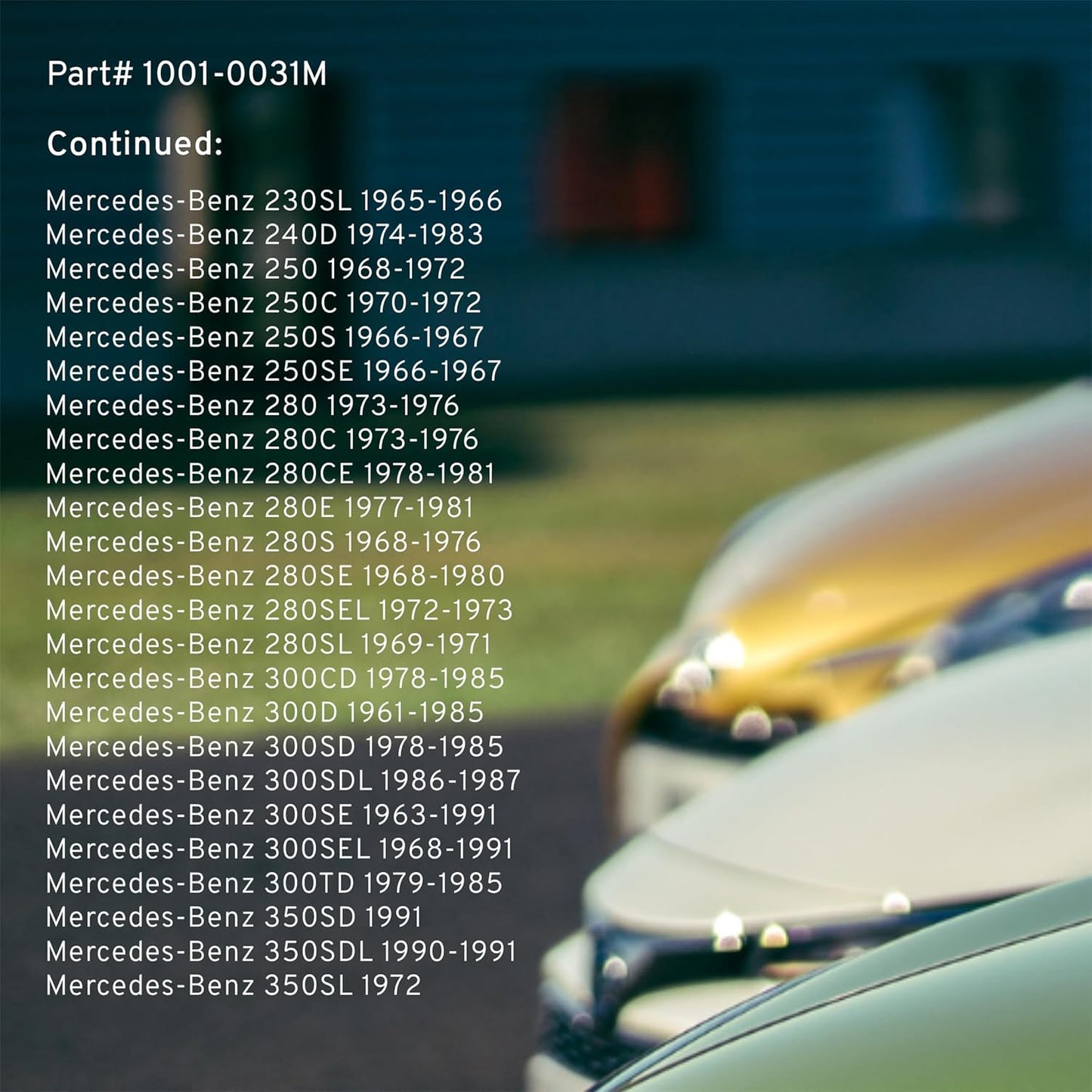 Premium Semi-Metallic Front Brake Pads (1001-0031M) Compatible with 1955-2004 Alfa Romeo/Audi/BMW/Maserati/Mercedes-Benz/Porsche/Volkswagen (280SE/280SEL/280SL/300CD/300D & More)