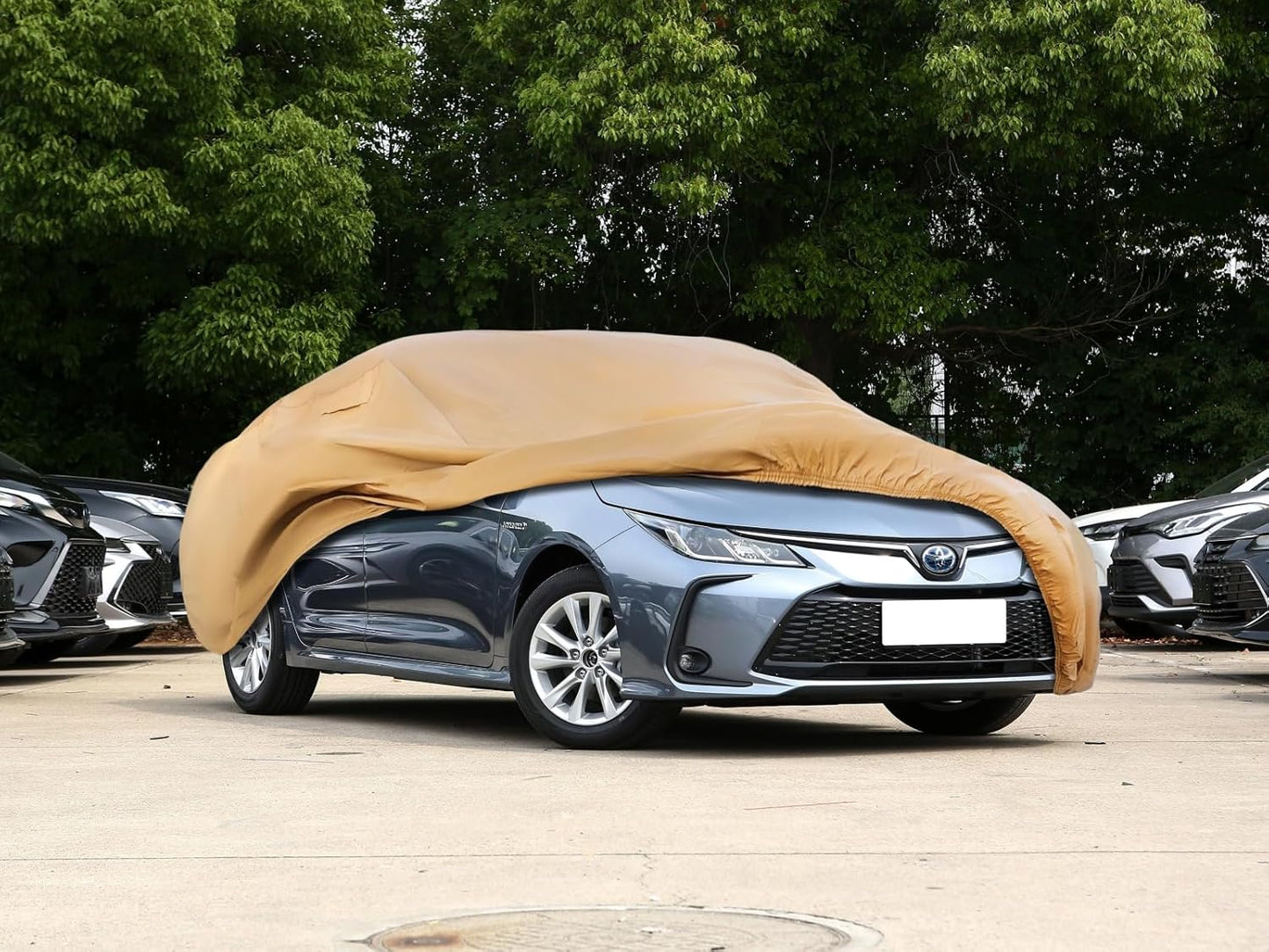 Heavy Duty Outdoor Car Cover Custom Fit for Toyota Corolla, Windproof All Weather Waterproof Sun Rain UV Dust Snow Protection Outdoor Car Covers