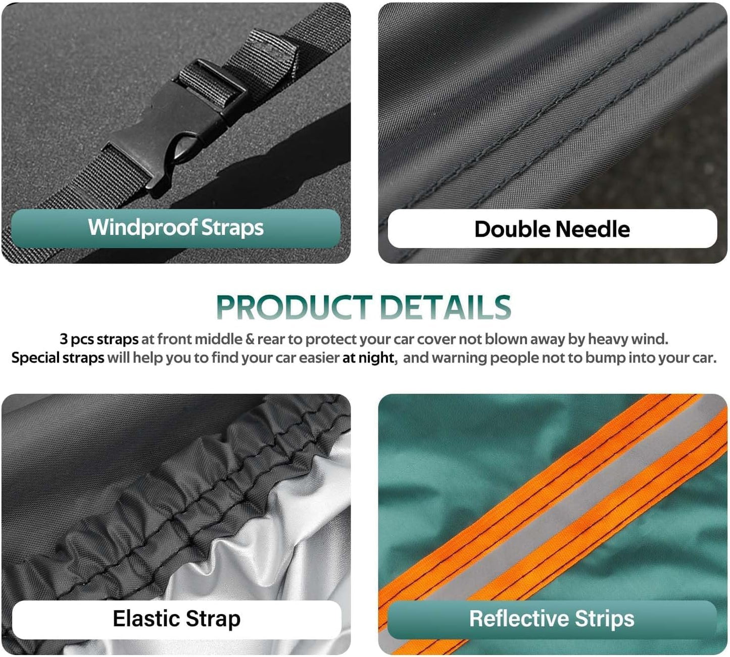 SUV Car Cover Custom Fit for Mazda CX5 CX-5 CX50 CX-50 (2012-2025), Waterproof All Weather for Automobiles, Outdoor Full Cover with Windproof Clip Straps.