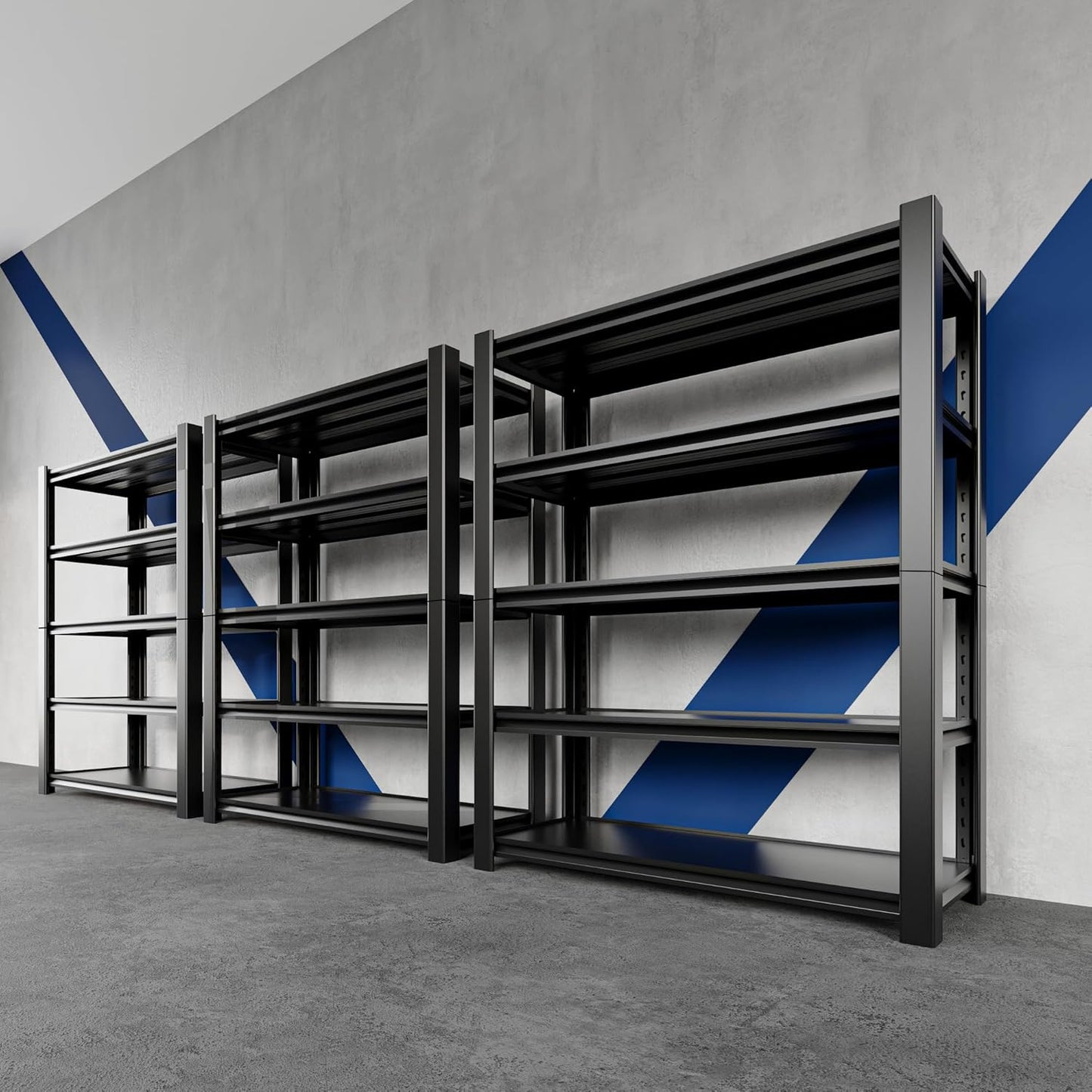 72" H x 48" W x 20" D 5-Tier Heavy Duty Garage Shelving Unit, 3000 LBS Capacity Metal Storage Rack,Adjustable Steel Shelves for Garage, Warehouse, Basement, Pantry, Workshop.3 Pack