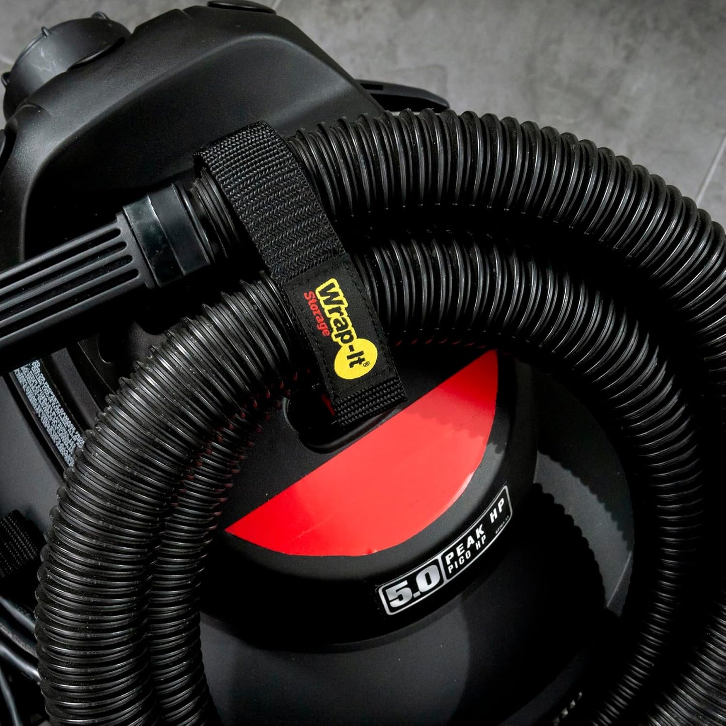 Quick-Straps by Wrap-It Storage - 18" (8-Pack) Black - Hook and Loop Hose and Cable Organizers