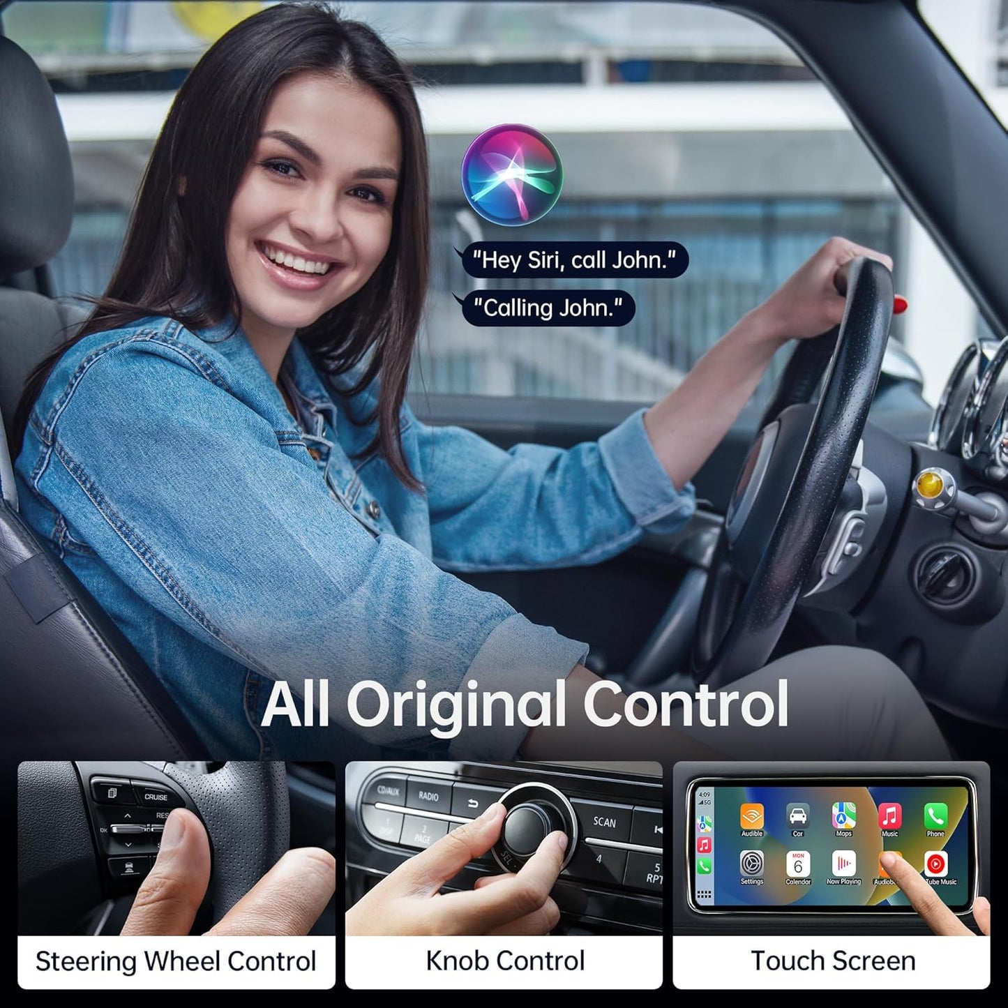 Wireless CarPlay Adapter, Converts Wired to Wireless CarPlay Dongle for Apple iPhone, Plug & Play Auto Connect Zero Latency fits for Cars from 2015 & iOS 10+ Space Gray