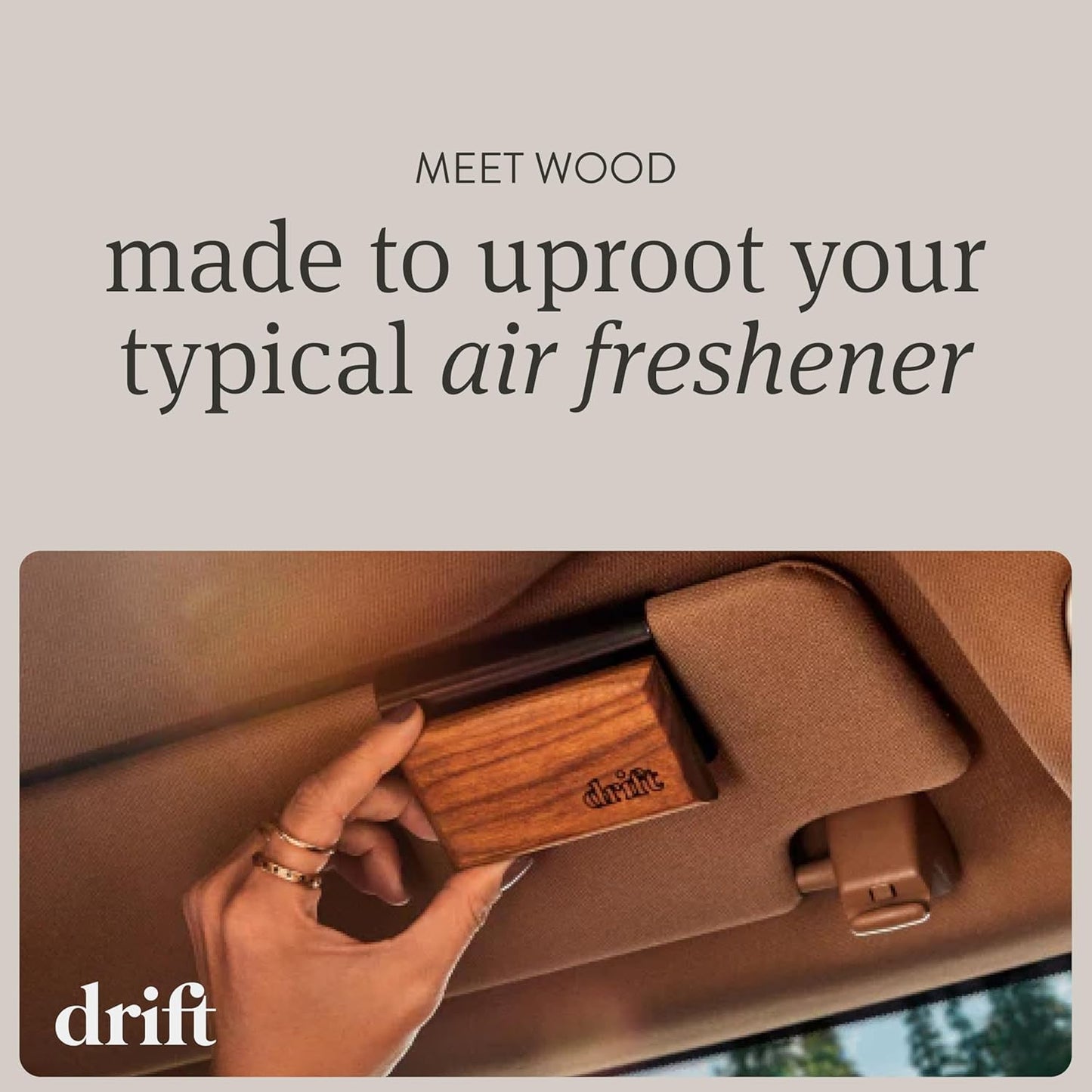 Drift Car Air Freshener - Wooden Deodorizer - Vehicle Odor Remover - Auto Scent Diffuser - Long-Lasting Car Freshening - Amber Scent Refill - Pack of 3 - NO CLIP INCLUDED