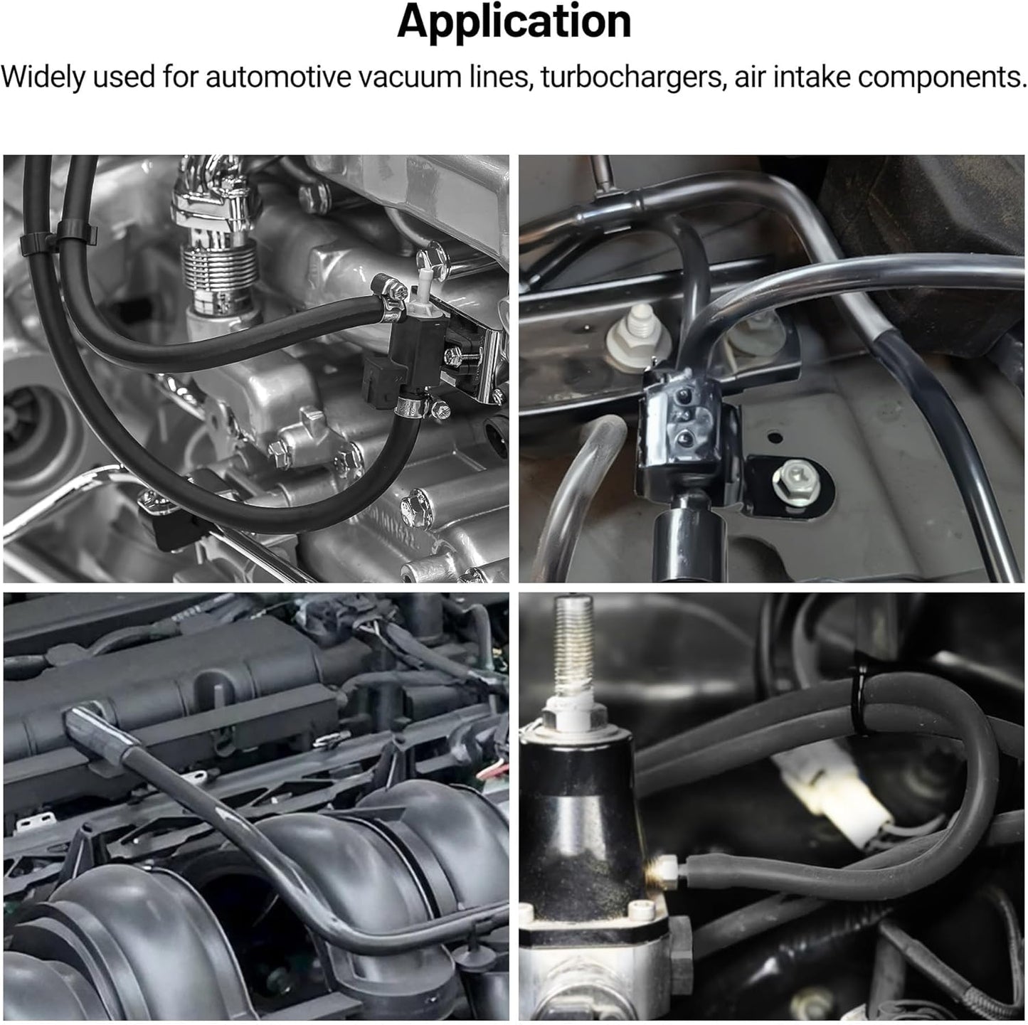 EVIL ENERGY 5/32 1/4 5/16 3/8 Silicone Vacuum Tubing Hose Line Kit 5FT 4PCS 130PSI Max Pressure (4mm 6mm 8mm 10mm)