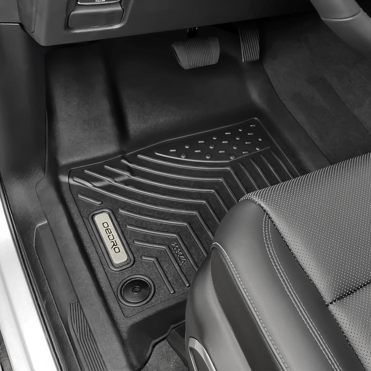 OEDRO Floor Mats Accessories Set (Full Set + Cargo) Fit for 2022-2025 Jeep Wagoneer, Custom Fit TPE All-Weather Floor Liners, Black