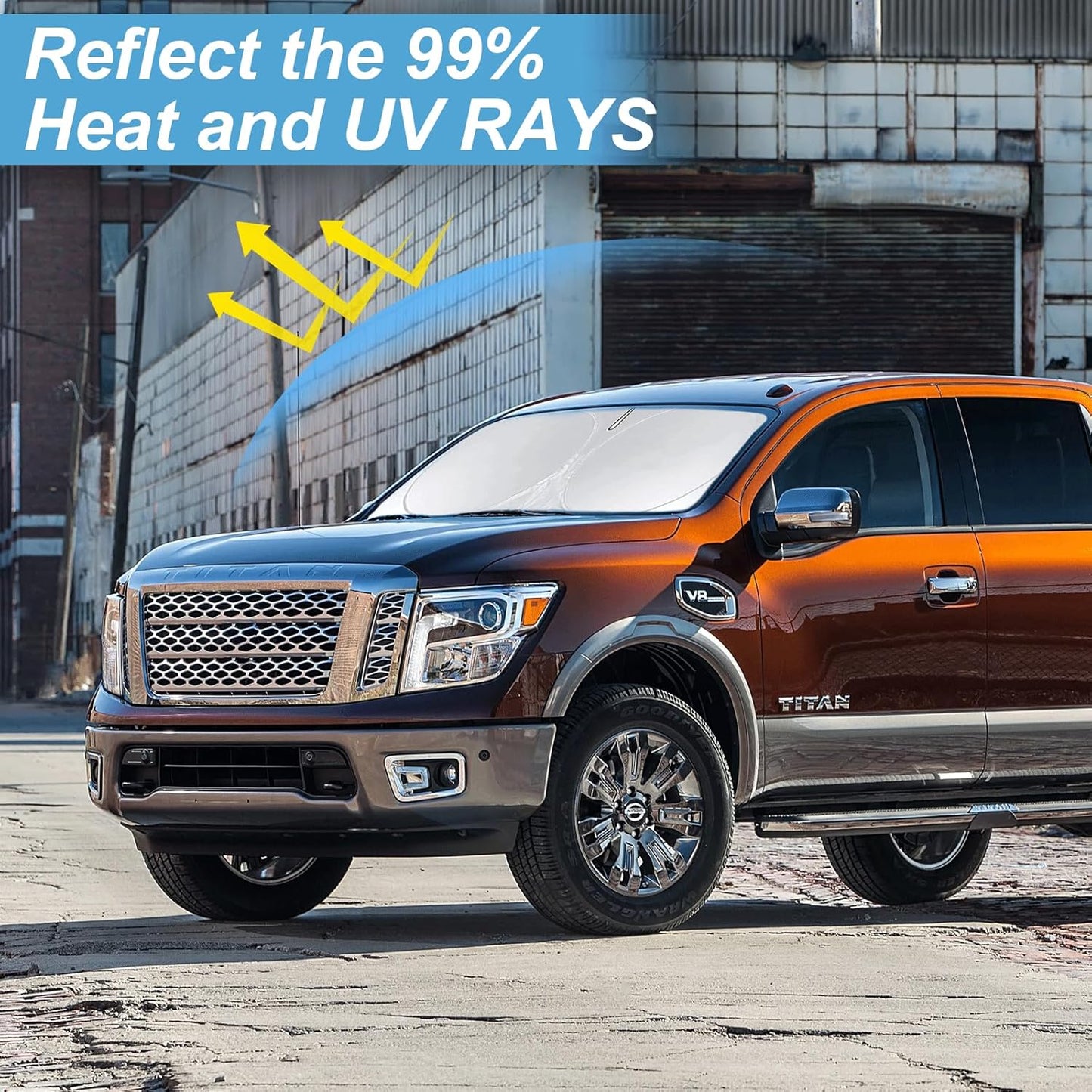 INSAUTO for Toyota Tundra Car Sun Shade Windshield for Tundra 2006 2005 2004 Window Sunshade Fit Toyota Matrix 2003-2013 Foldable Sun Visor Protector 210T Shades Block UV Ray Pickup Truck Accessories