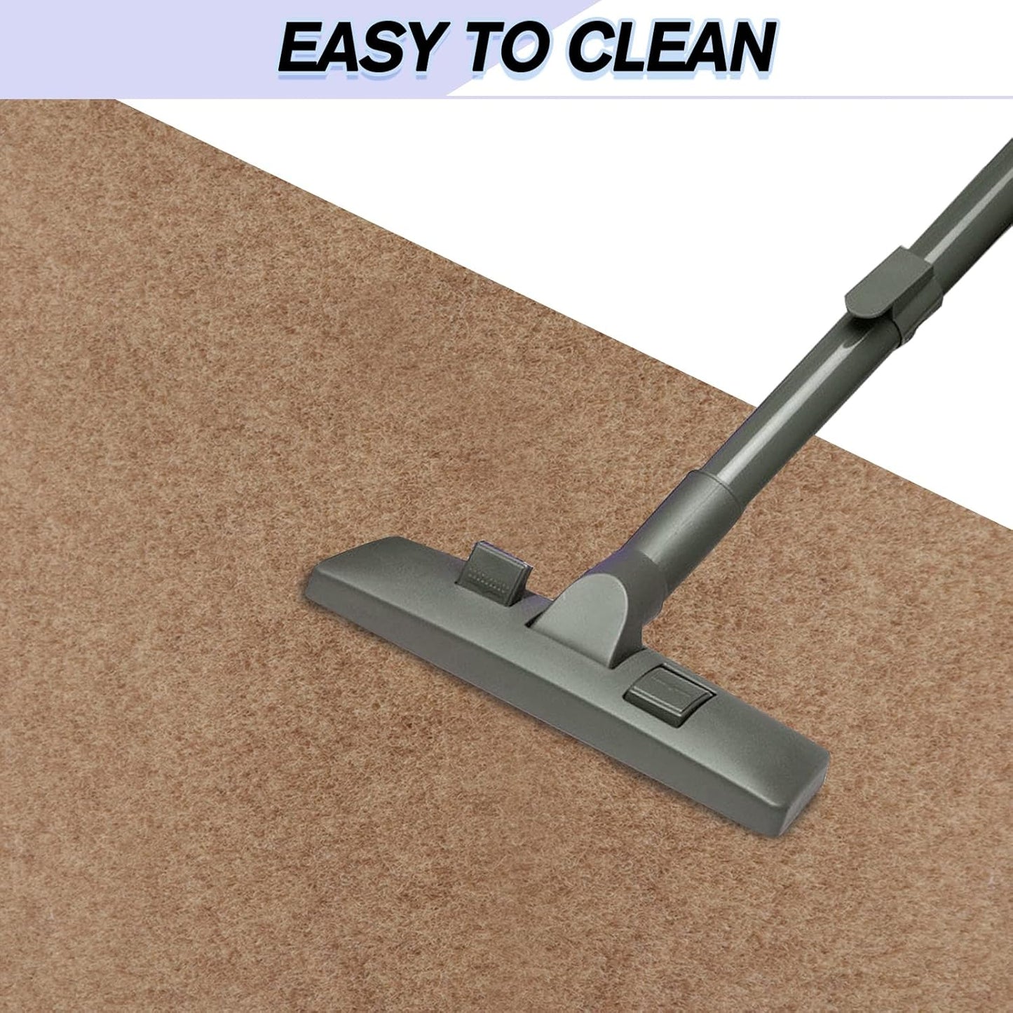 Custom Size Backed Non-Slip Area Rugs Runner, Easy Clean, Waterproof Runner Rugs for Hallway Entryway, Kitchen, Laundry, 3FT x 16FT, Beige