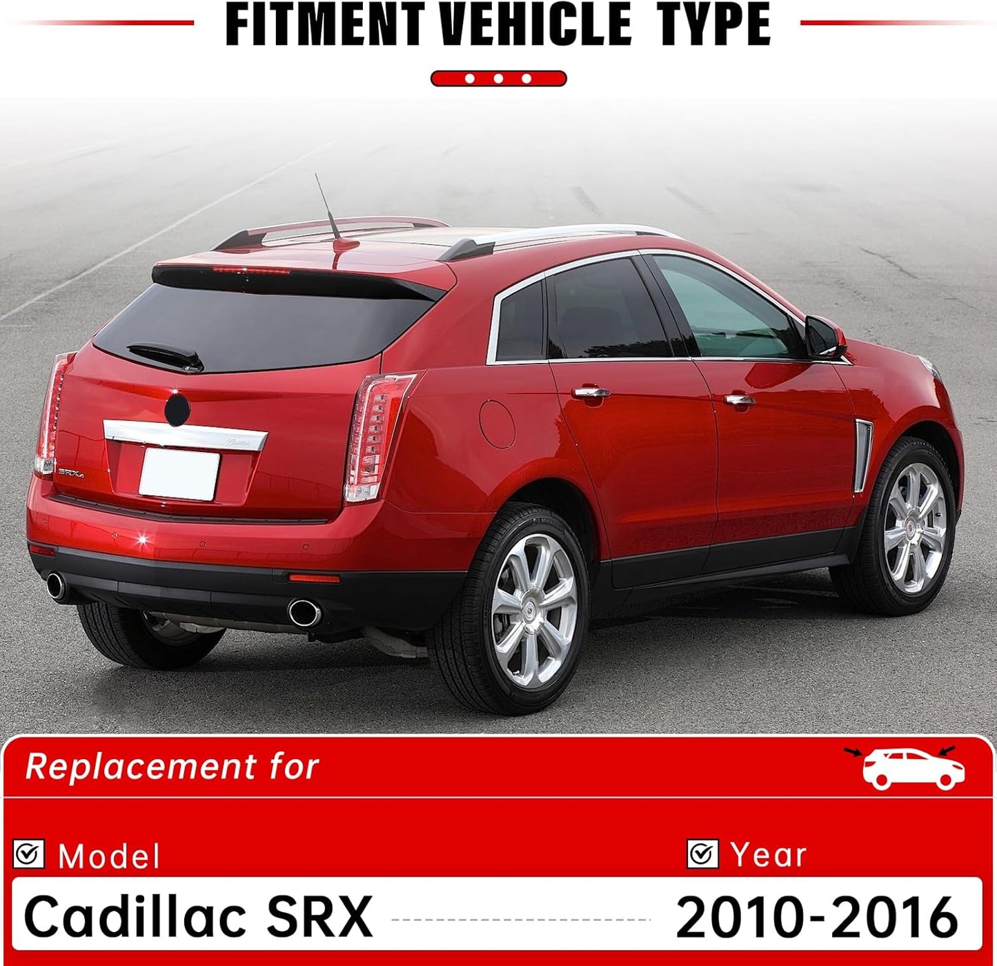 Windshield Wiper Blades Replacement for 2010 2011 2012 2013 2014 2015 2016 Cadillac SRX Original Factory Quality Front Rear Wipers Blade Set for My Car - 26" 17" 12" (Pack of 3)