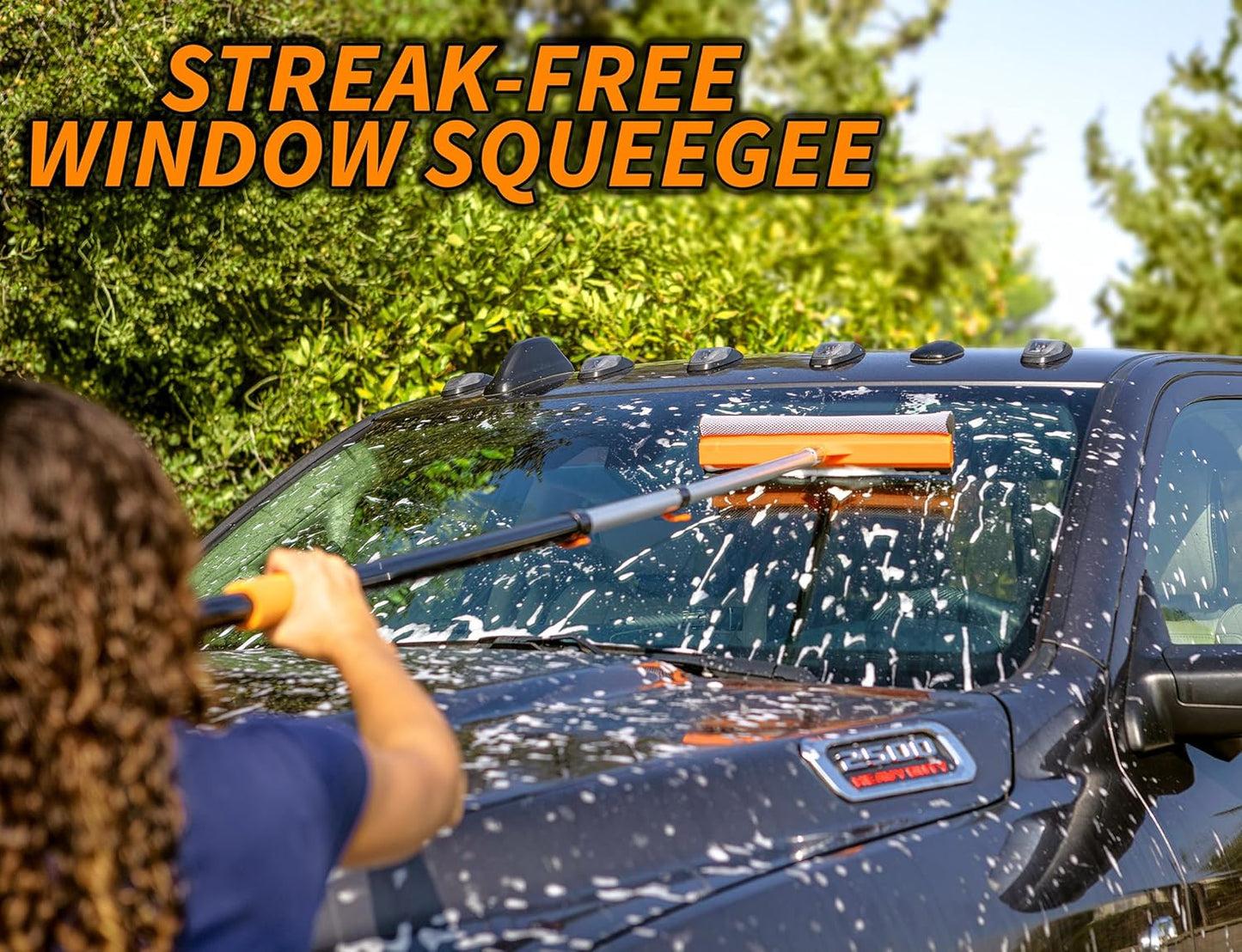 Car & RV Wash Brush Kit 48-144״ Long Extendable Handle Car, RV, Truck Washing Kit with Extension Pole - Microfiber Car Mop, Soft Washing Brush, Window Squeegee, Mitt, The Ultimate RV-Wash Cleaning Kit