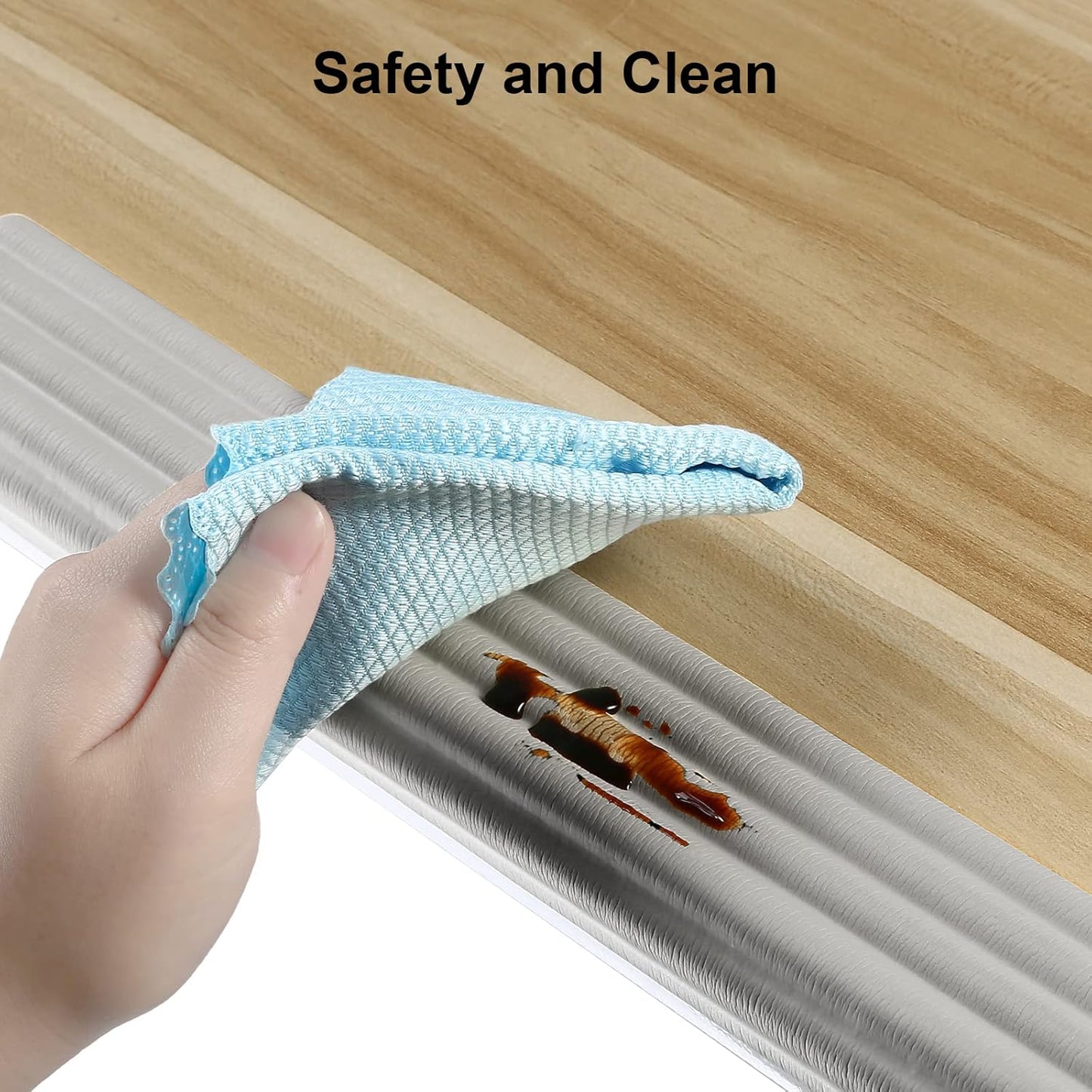 Baby Proofing Edge Protector 6.6 feet with 3M Strong Adhesive Pre-Taped, Baby Proof Padding Extra Wide Edge Safety Guards for Sharp Edges, Table, Desk- Grey