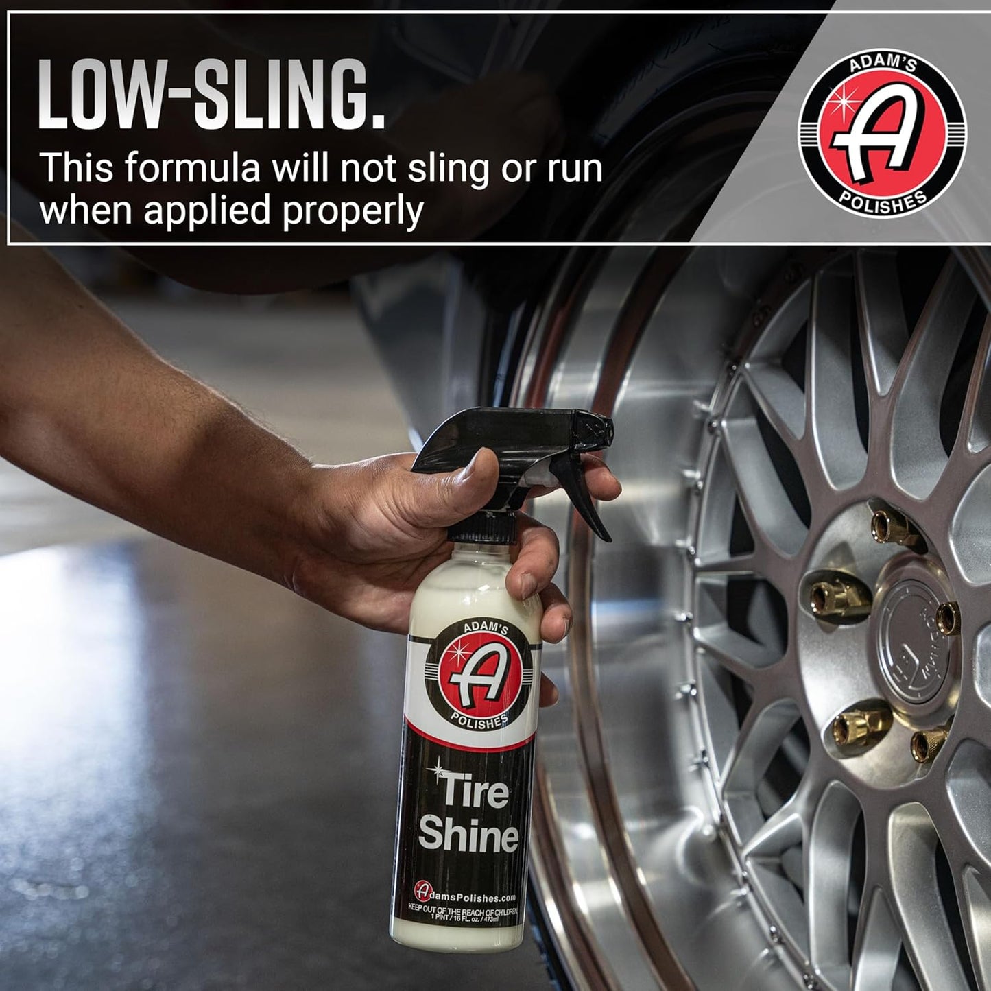 Adam's Polishes Tire Shine Gallon - Spray Tire Dressing W/ SiO2 for Non Greasy Car Detailing |Use W/Tire Applicator After Tire Cleaner & Wheel Cleaner,Gives A Ceramic Coating Wax