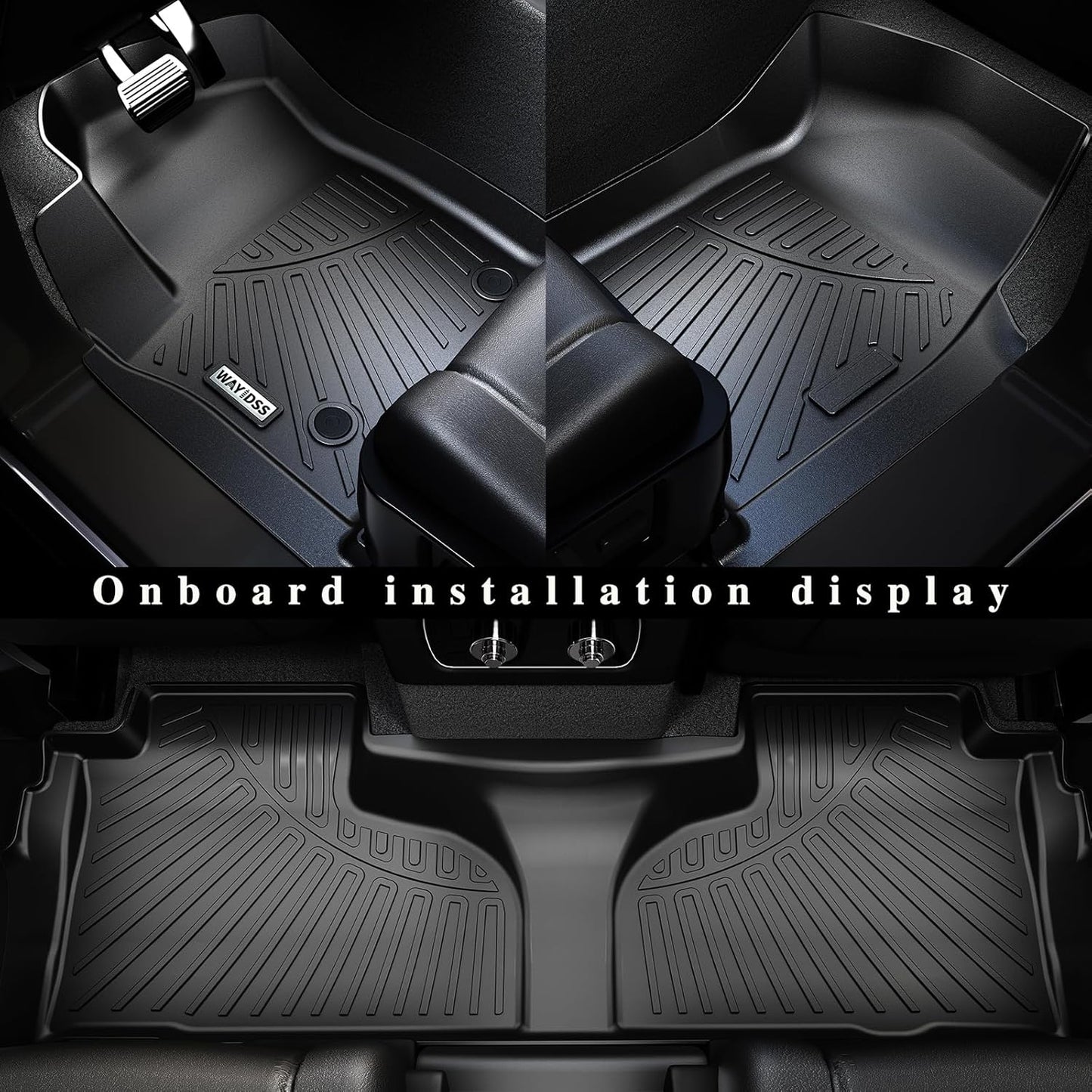 Floor Mats for 2024 2025 Toyota Land Cruiser TPE All Weather Protection Car Floor Liners All Season Guard Odorless Anti-Slip Mats Accessory Custom Fit for 2024 2025 Toyota Land Cruiser-Black