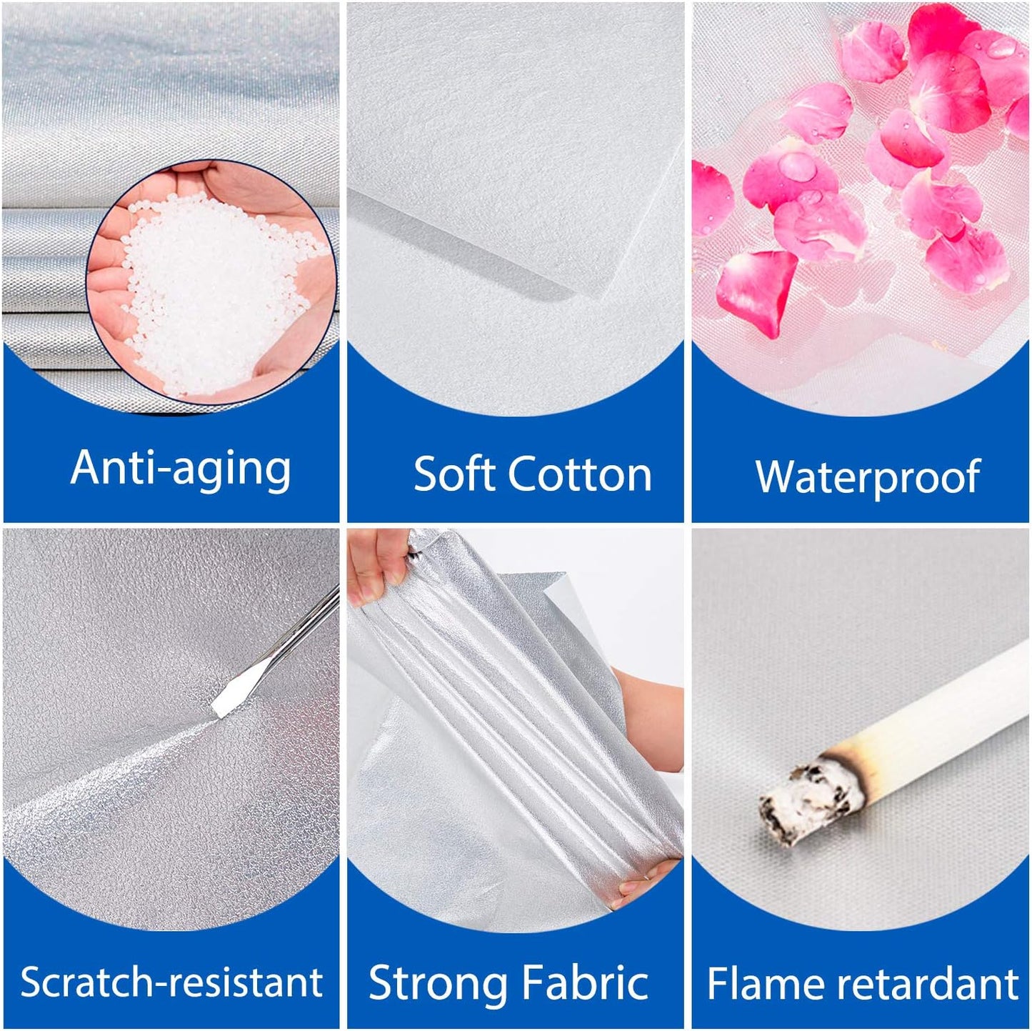 KouKou 6 Layers SUV Car Cover Waterproof All Weather, Universal Fit Jeep Grand Cherokee,Honda Pilot, Lexus RX350, Jeep etc, Outdoor Full Exterior Jeep Covers with Zipper Door. (190 to 201 inches)