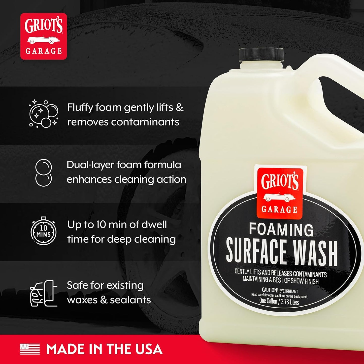 Griot's Garage BOSS Foaming Surface Wash for Car Cleaning and Detailing, Compatible with the BOSS Foam Cannon Auto-Mix System, One Gallon