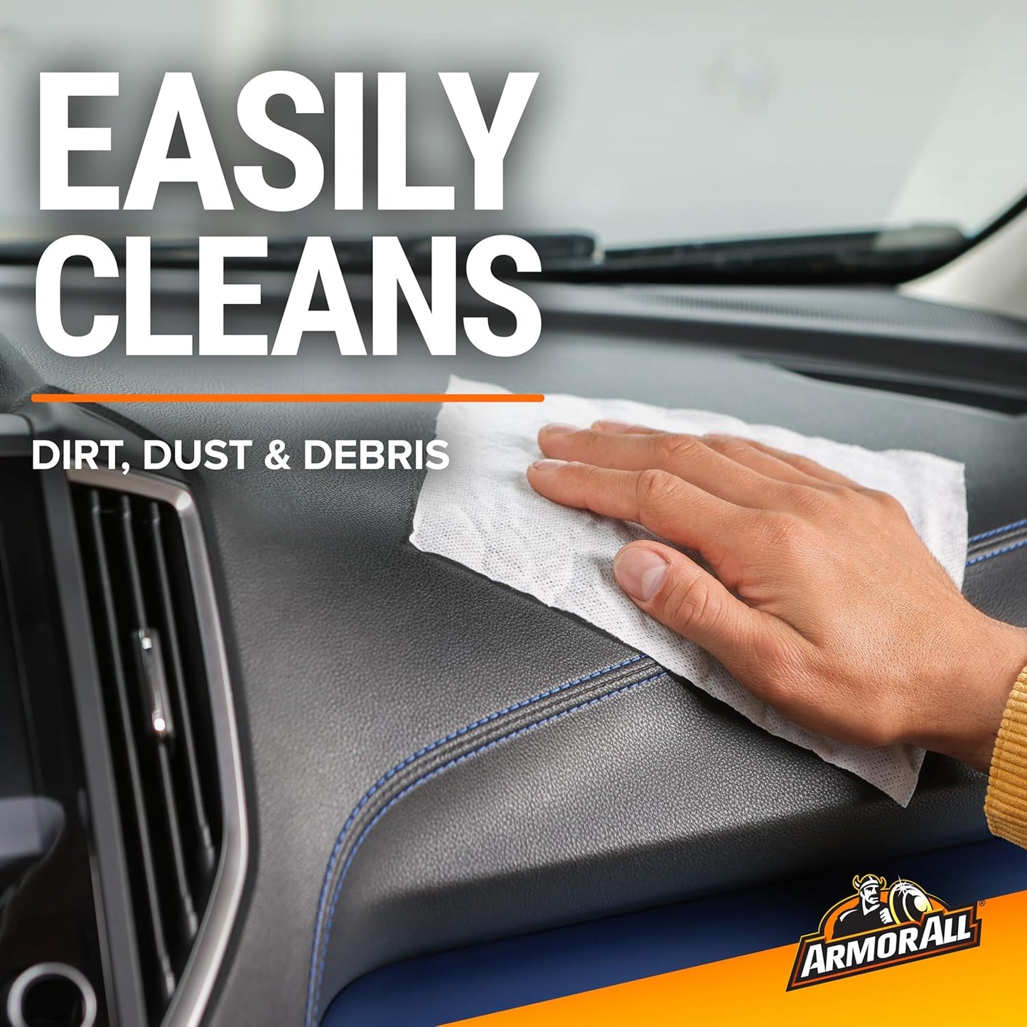 Armor All Car Interior Protectant Wipes, 90 Count Canister, UV Protectant for Vinyl, Rubber, Plastic, Trim and Dashboards