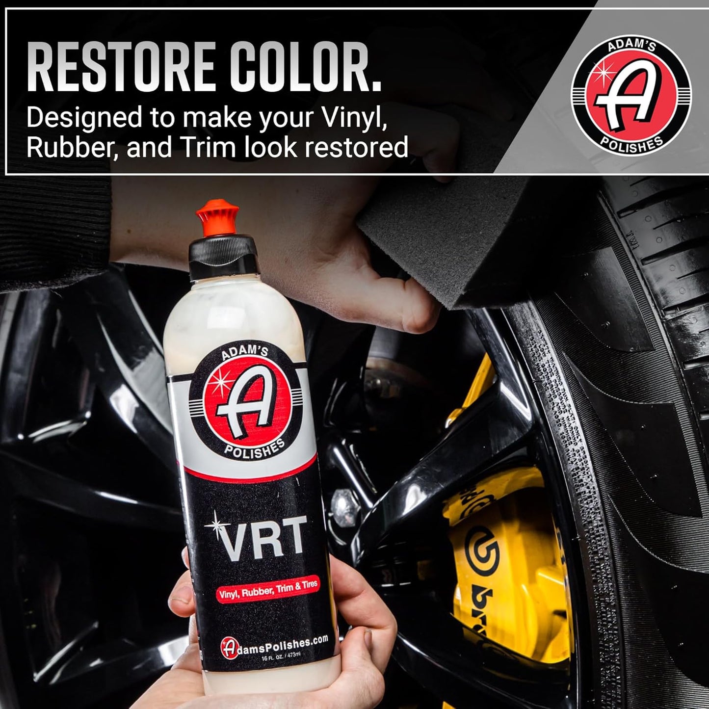 Adam's Polishes VRT Combo - Vinyl, Rubber and Plastic Non-Greasy Long Lasting Super Shine Dressing for Tires, Trim and More, Safe for Cars, Trucks, SUVs, RVs & More