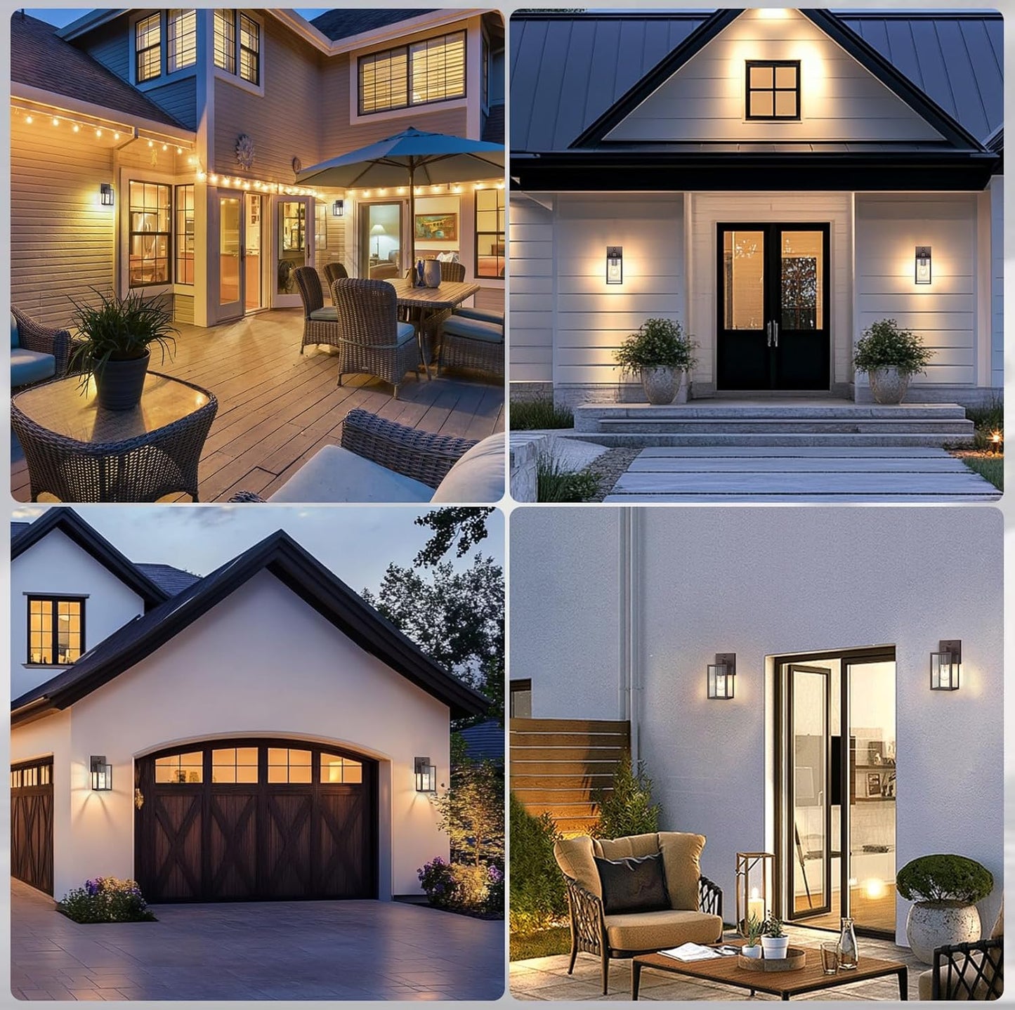 PARTPHONER Dusk to Dawn Outdoor Light Fixtures, 2-Pack Sensor Porch Lights, Waterproof Exterior Wall Sconce Lighting Lamp, Waterproof Wall Lantern for House, Doorway, Garage (Oil Rubbed Bronze)