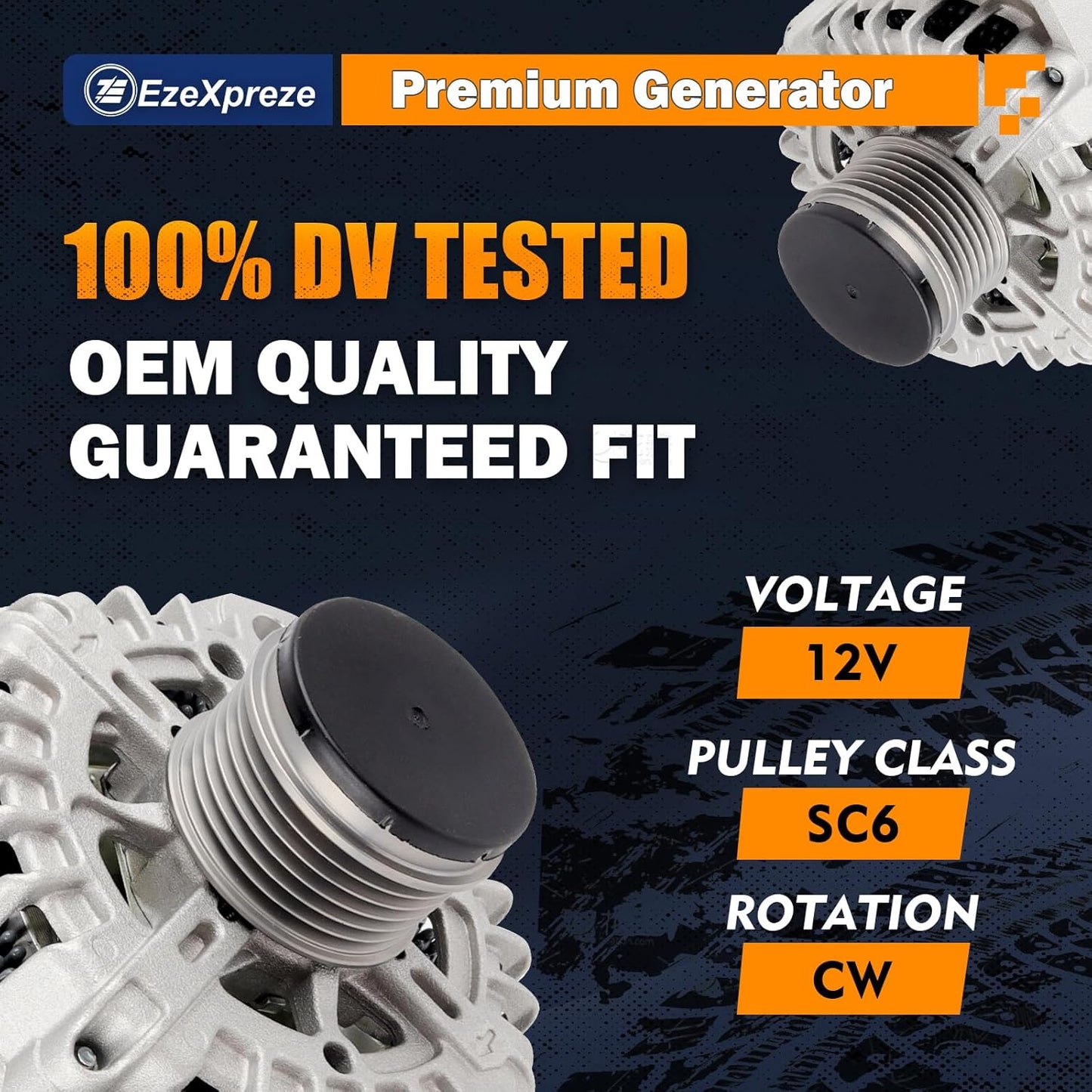 Ezexpreze 11710N Alternator Replacement For 2014 2015 Kia Optima, 2012-2014 Sorento, 2014 Hyundai Sonata, 2013-2016 Santa Fe Sport, 2.0 2.4L, 37300-2G800 37300-2G850 37300-2G855 37300-2G950
