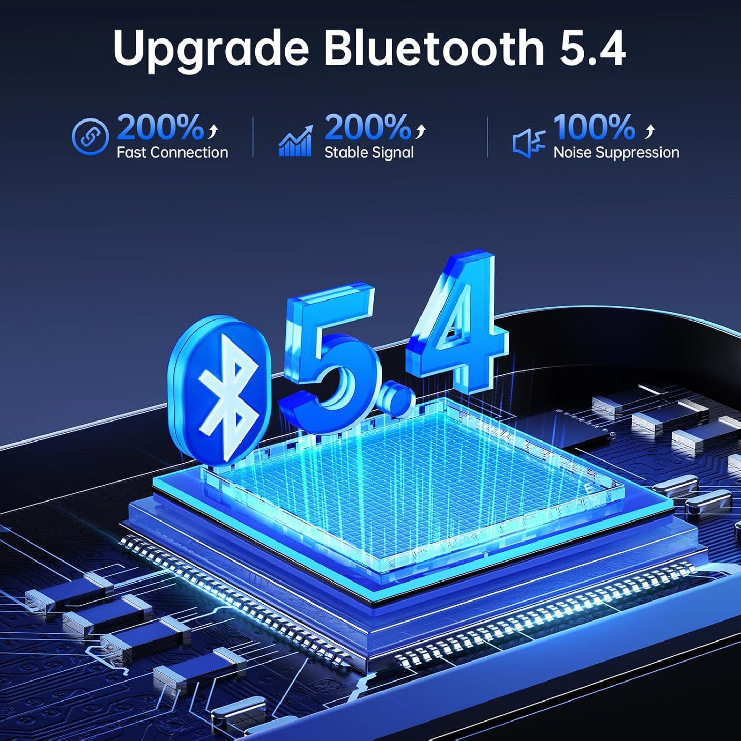 Syncwire Bluetooth 5.4 FM Transmitter Car Adapter 42W [Light Switch] [Stronger Dual Mics] [HiFi Bass Sound] [Fast Charging] Wireless FM Radio Music Adapter Hands-Free Calling Support USB Drive, Blue